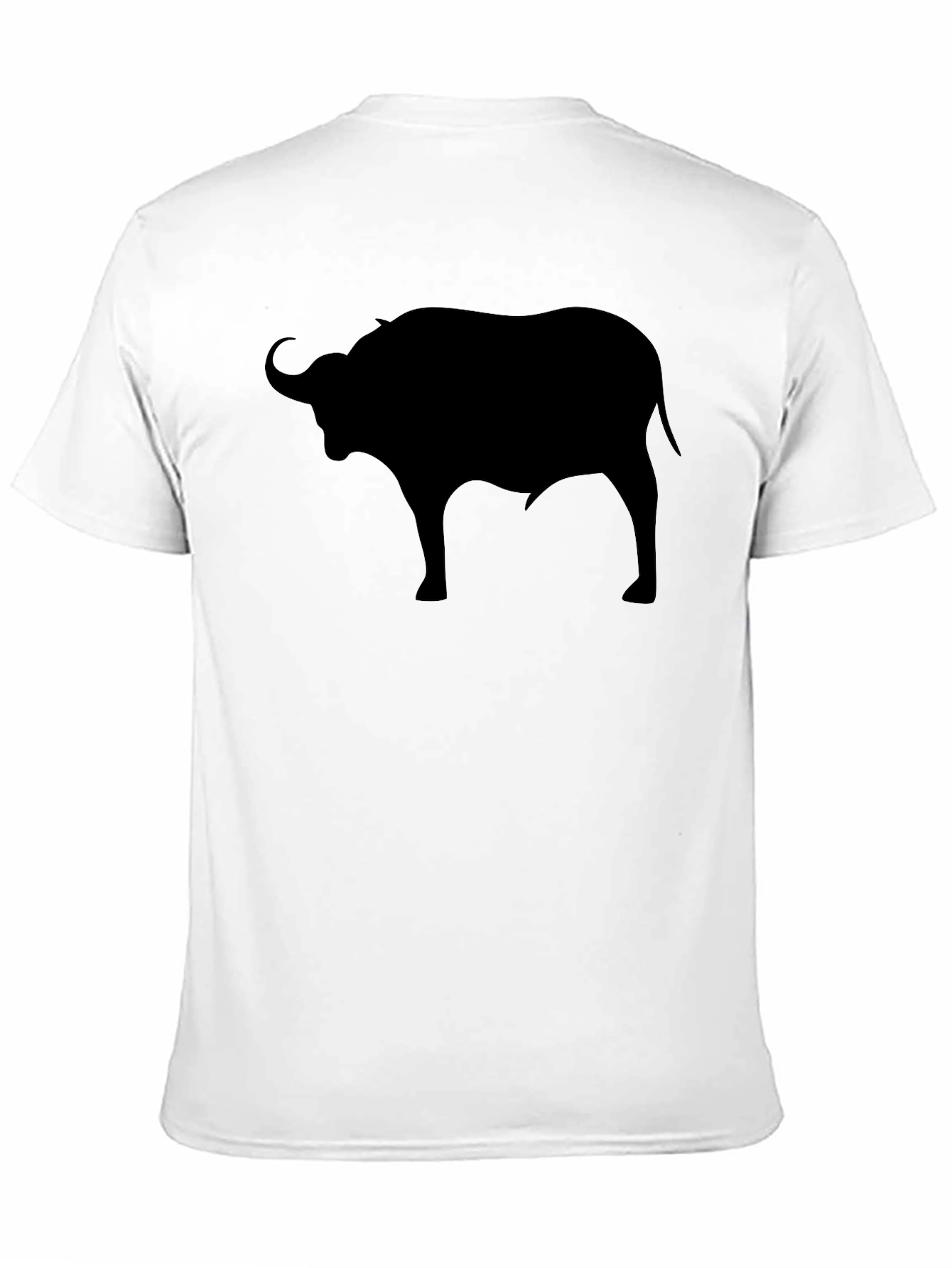 Black Black Bull Silhouette Graphic T-Shirt - Men's Casual Tee view 11