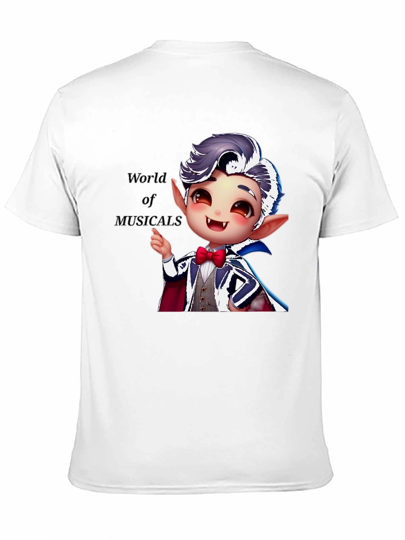 Black Musical Vampire Graphic Tee - Black Cotton Blend view 11