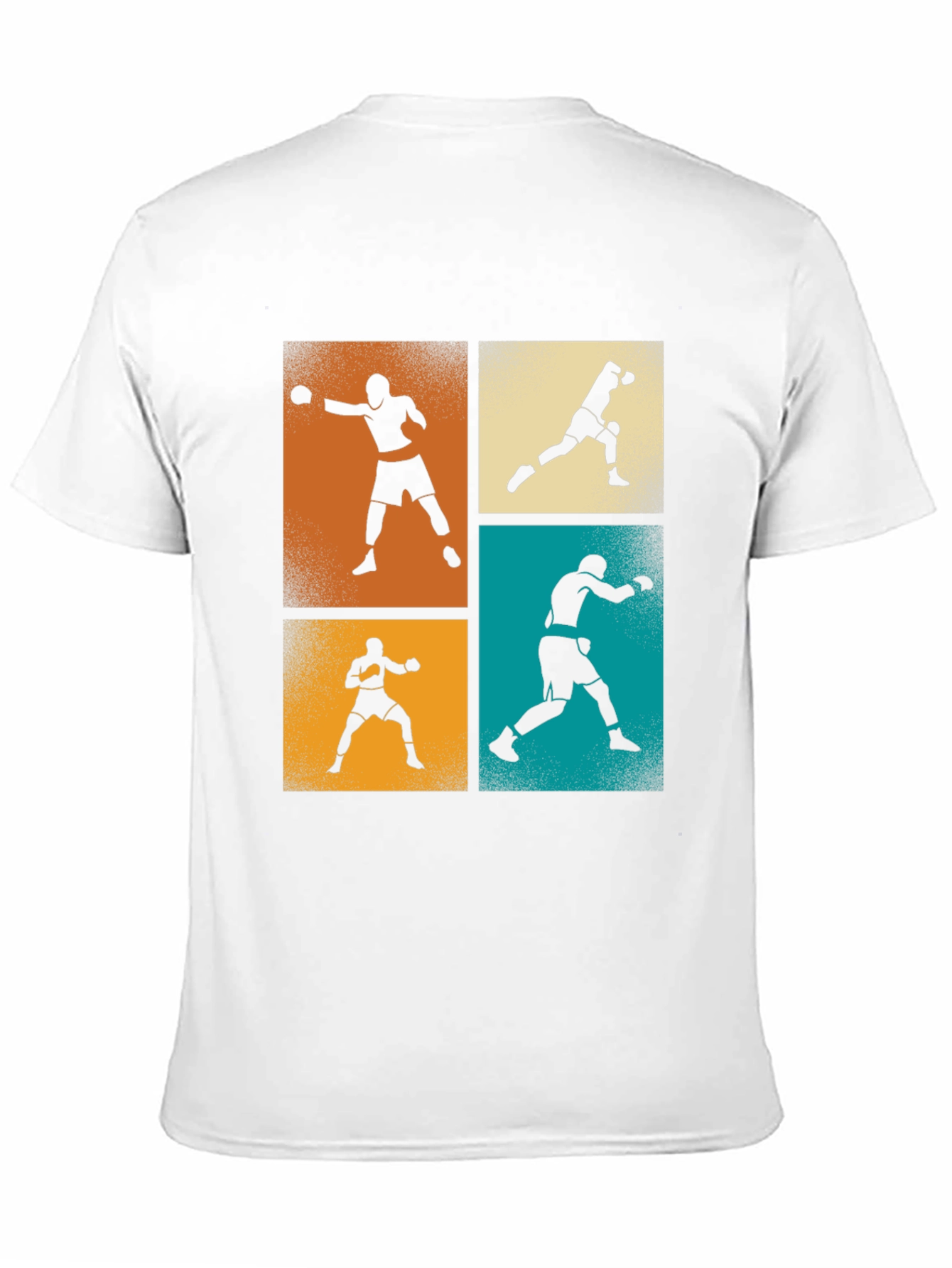 Black Retro Boxing Silhouette T-Shirt - Fighter Graphic Tee view 11