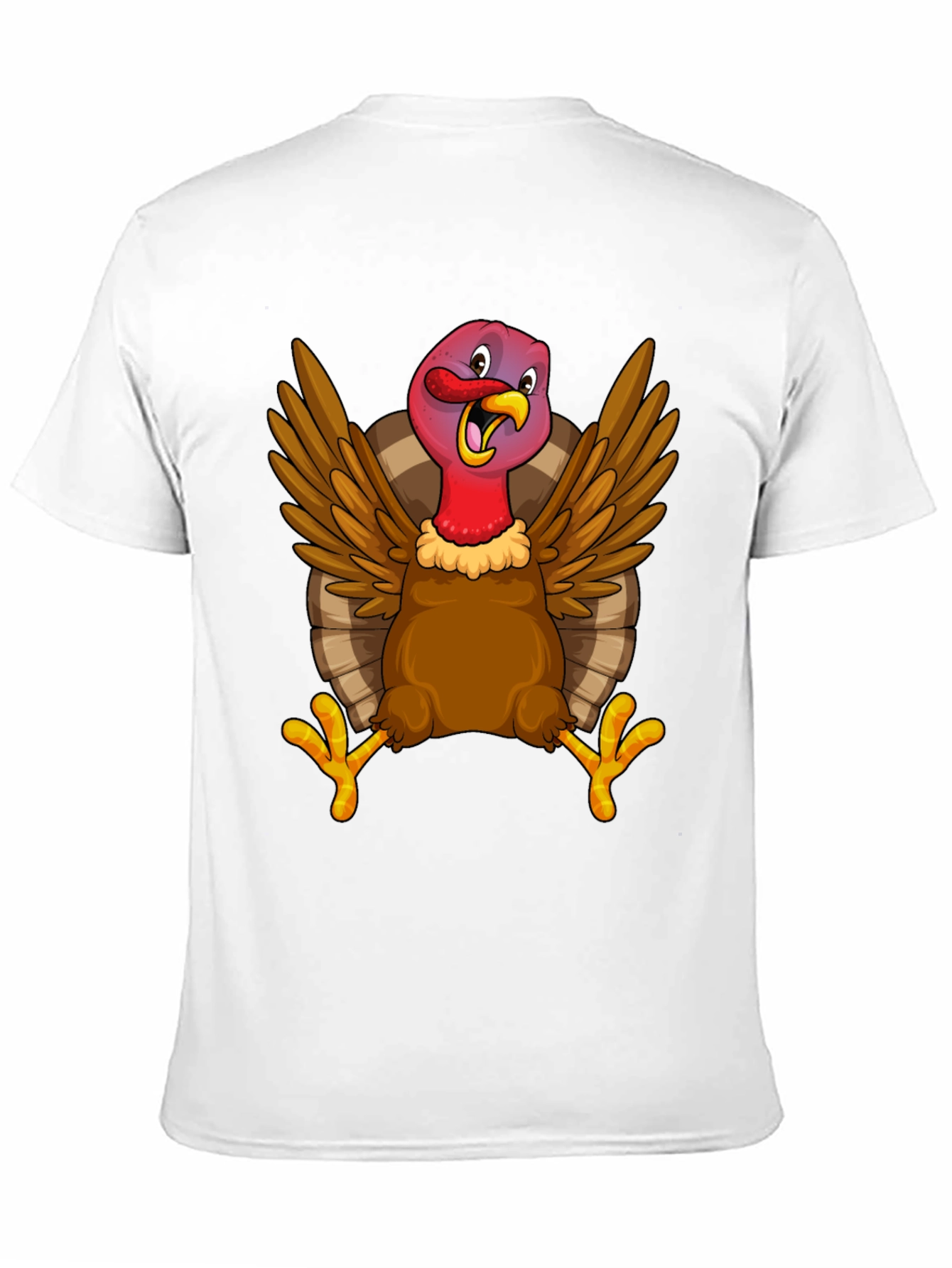 Black Funny Turkey Graphic Tee - Thanksgiving Holiday T-Shirt view 11