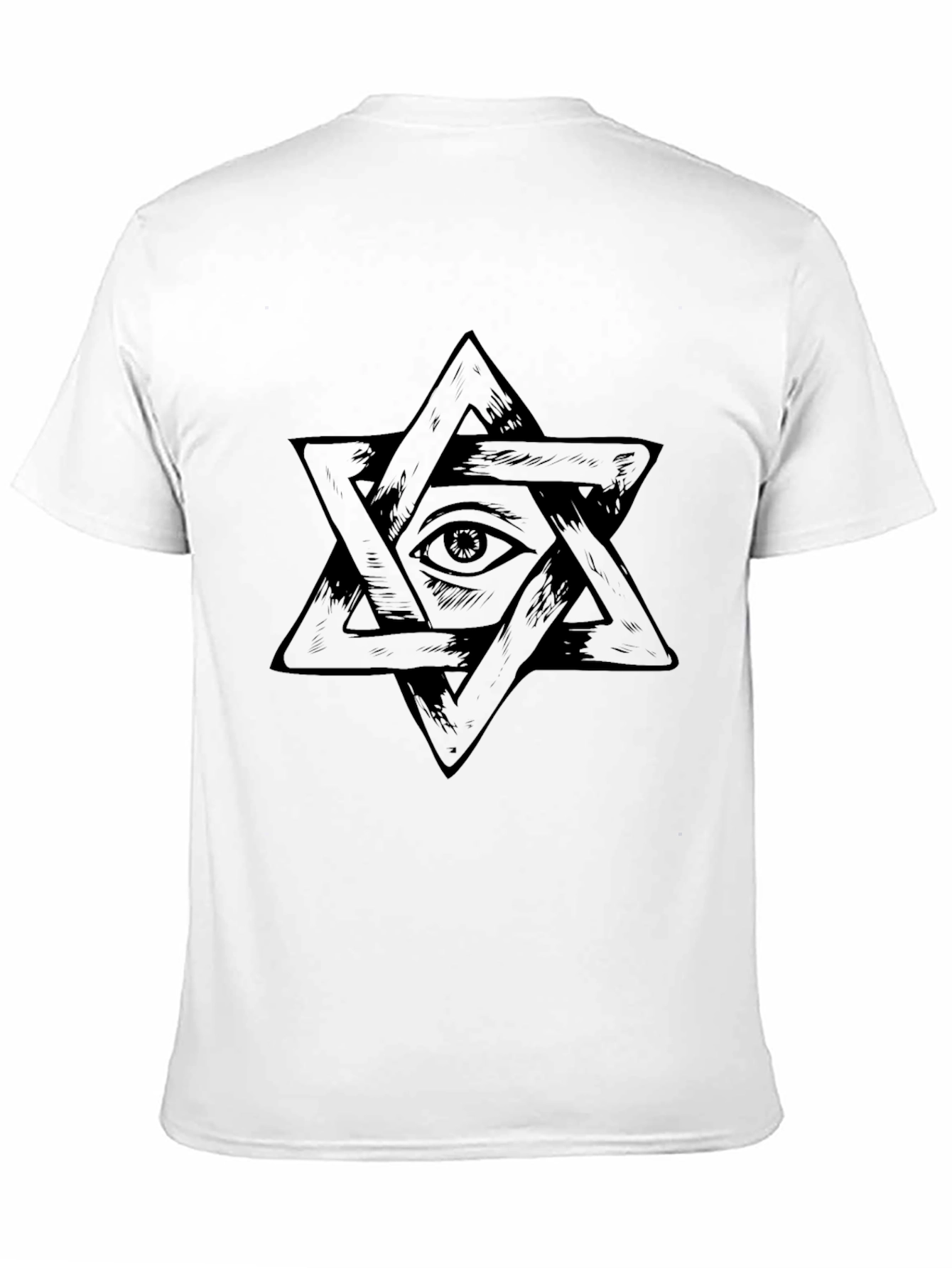 Black Eye of Providence Star T-Shirt - Black Graphic Tee view 11