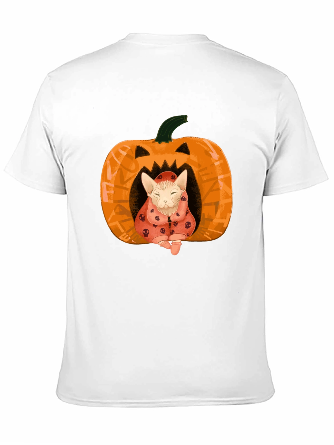 Black Halloween Cat Pumpkin T-Shirt - Spooky Cute! view 11