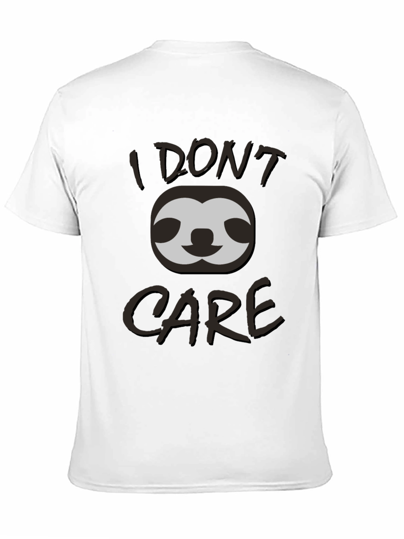 Black I Don't Care Sloth Graphic T-Shirt view 11