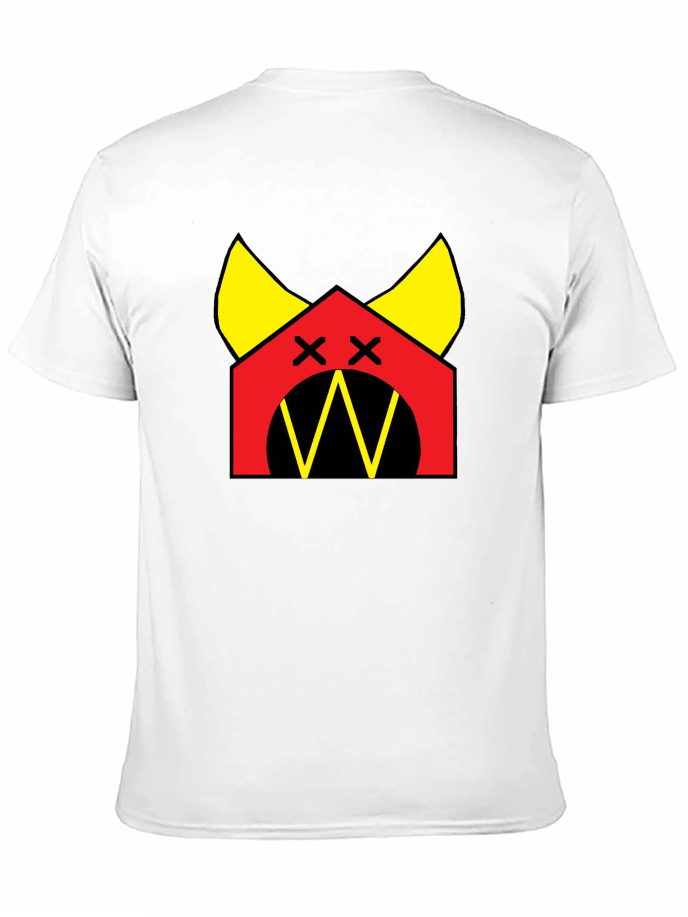 Black Graphic Tee: Red House with Yellow Accents Black T-Shirt view 11