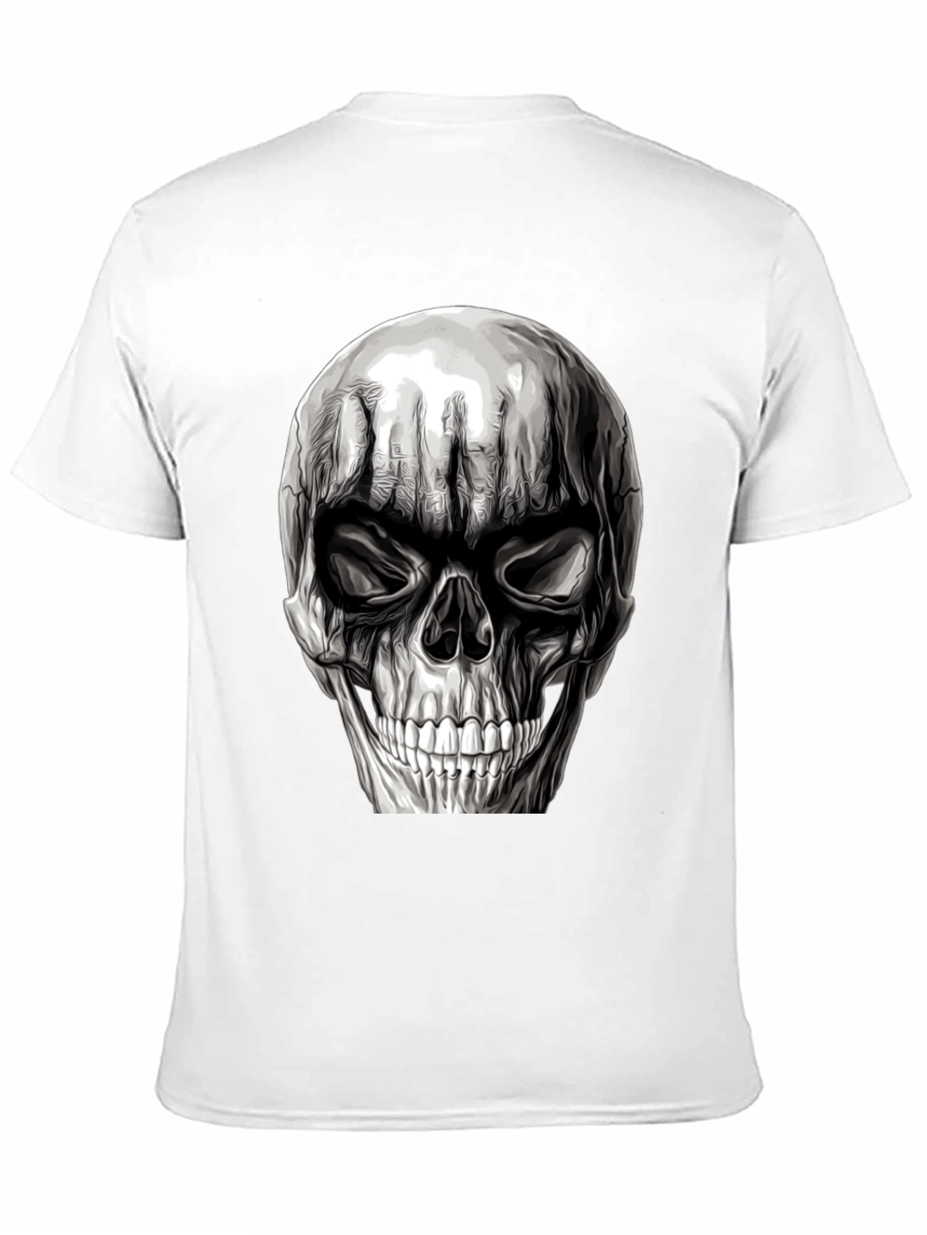 Black Skull Graphic T-Shirt - Men's Black Tee view 11