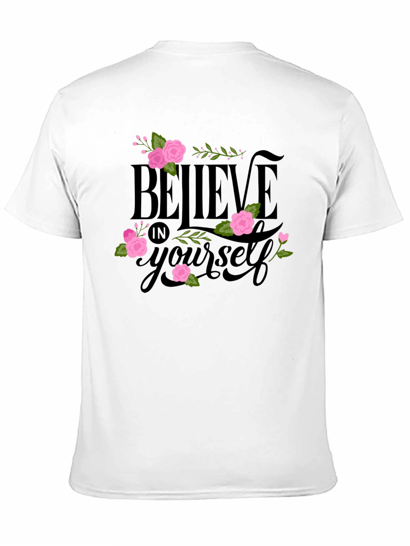 Black Believe in Yourself Floral Tee view 11