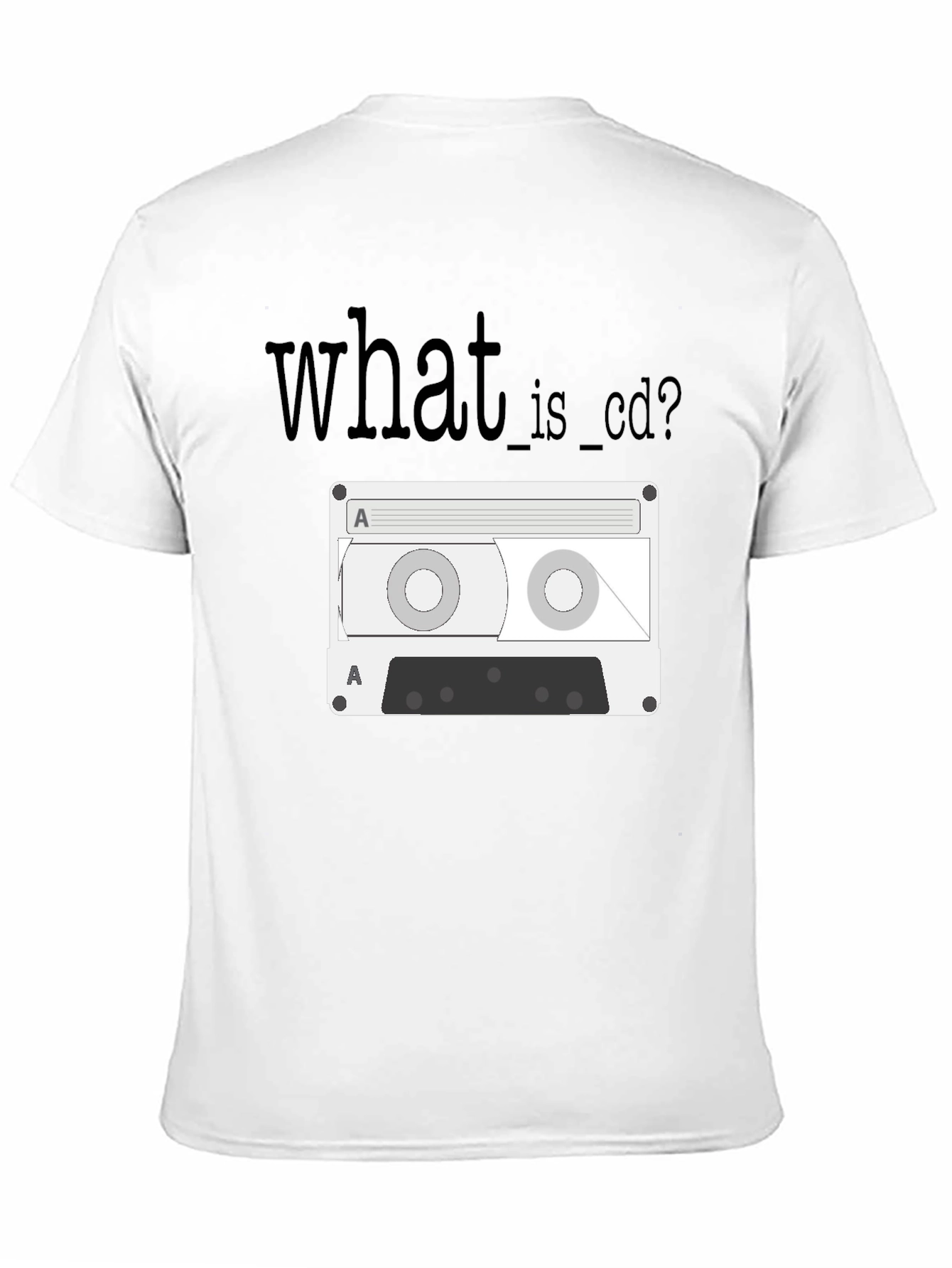 Black Retro Cassette Tape T-Shirt - What is CD? view 11