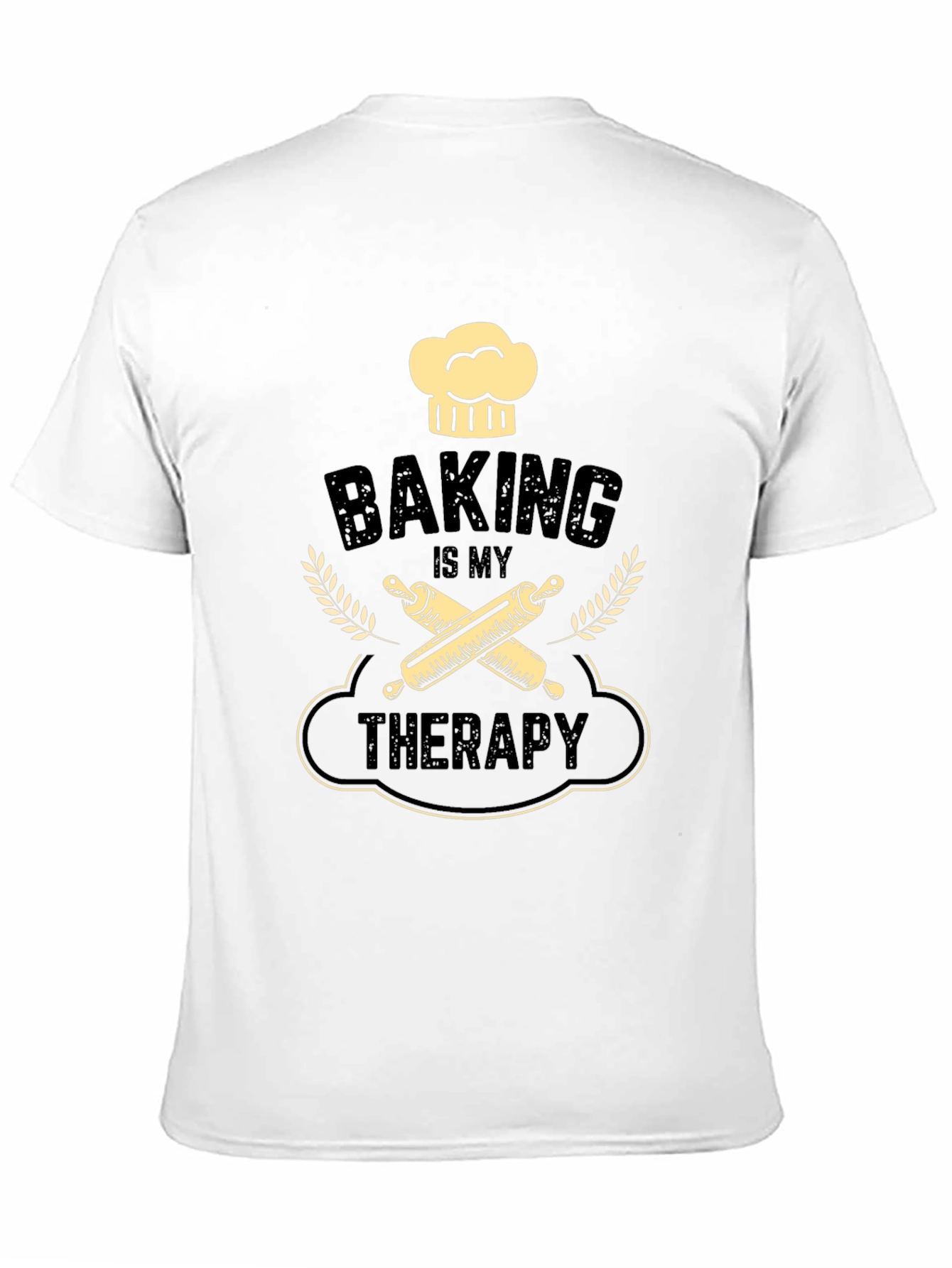 Black Baking Is My Therapy Graphic T-Shirt view 11