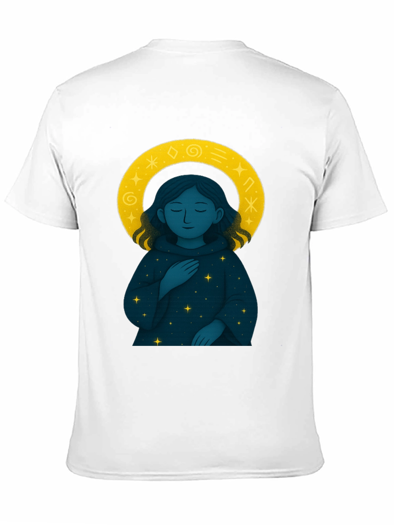 Black Celestial Starry Night Graphic Tee - Unisex Black T-Shirt view 11