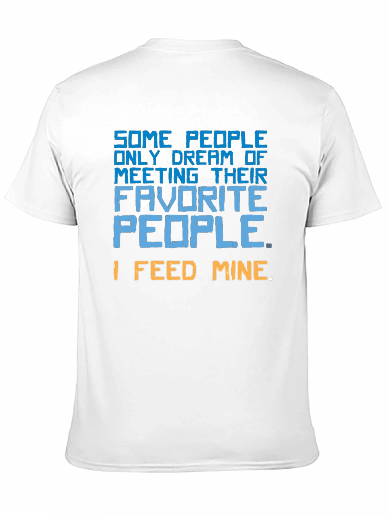 Black Humorous 'I Feed Mine' Graphic Print Black T-Shirt view 11