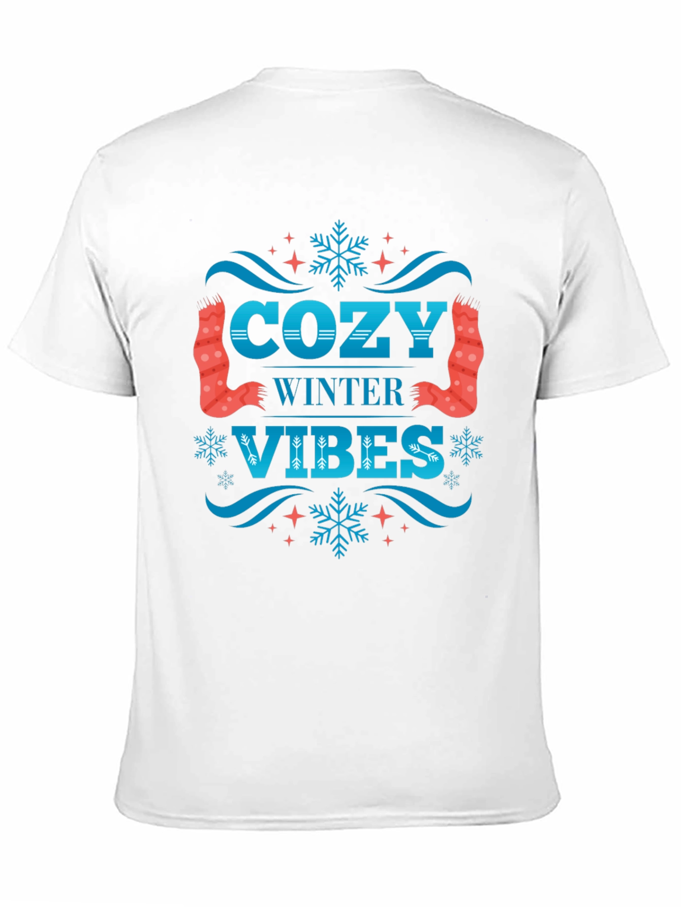 Black Cozy Winter Vibes Graphic T-Shirt view 11