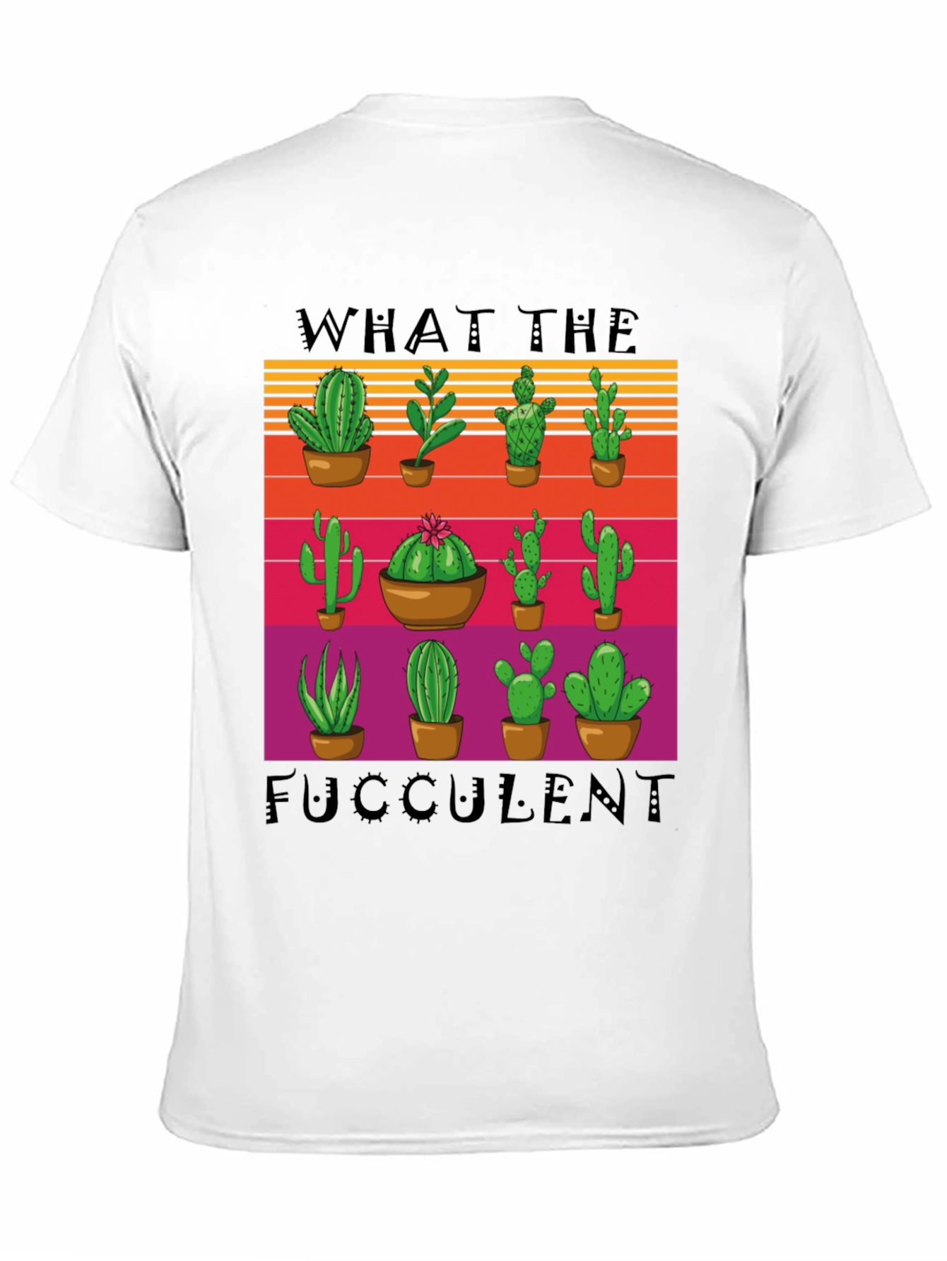 Black What the Fucculent T-Shirt view 11
