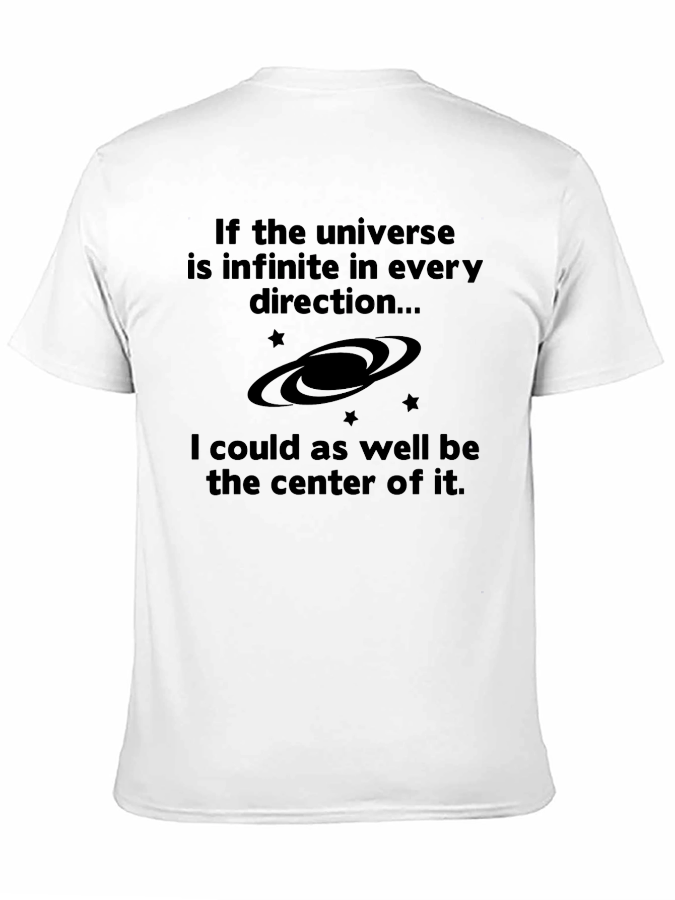 Black Infinite Universe T-Shirt - Center of It All view 11