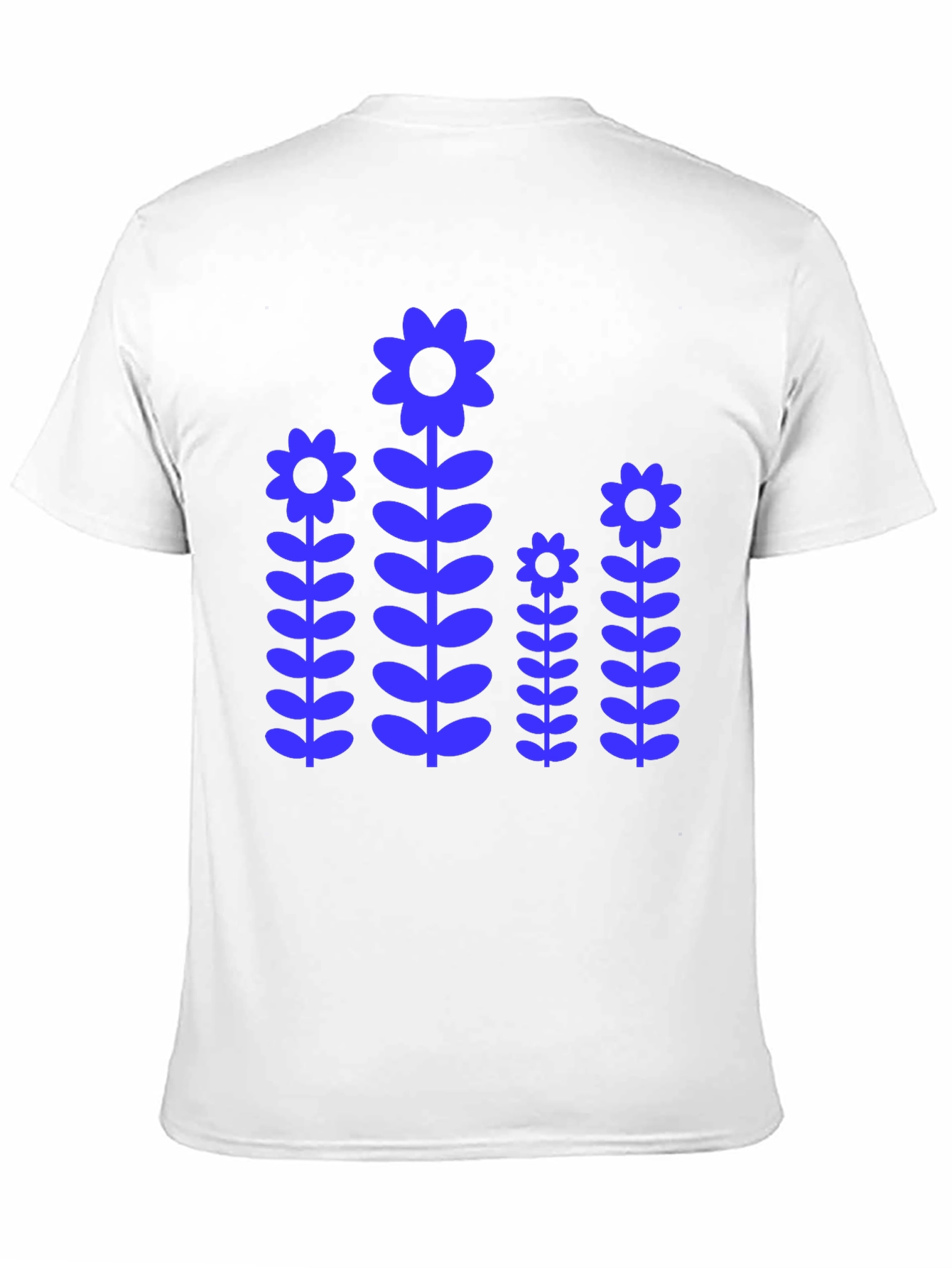 Black Blue Flower Power Graphic T-Shirt view 11