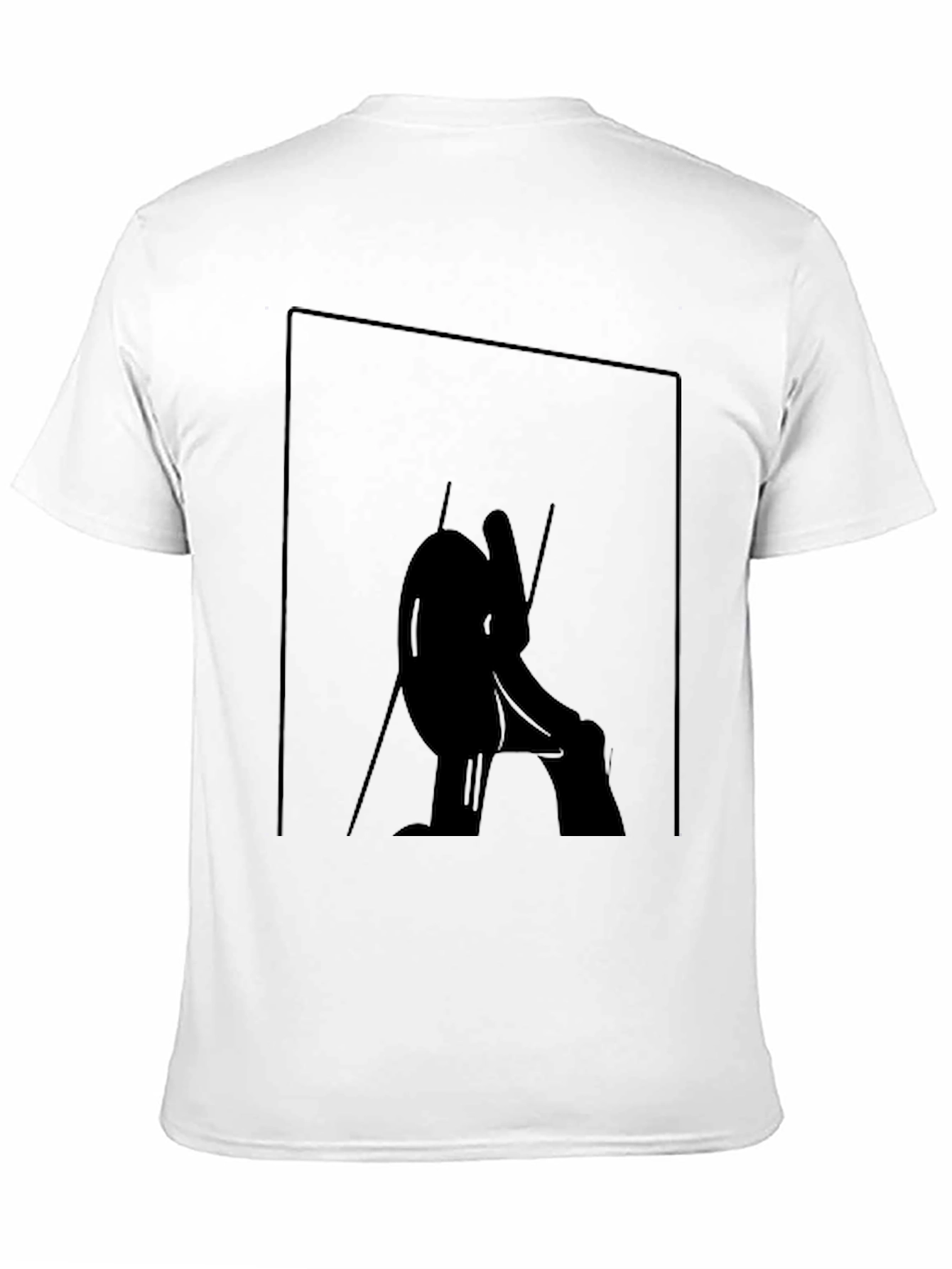 Black Abstract Silhouette Graphic Tee - Black view 11