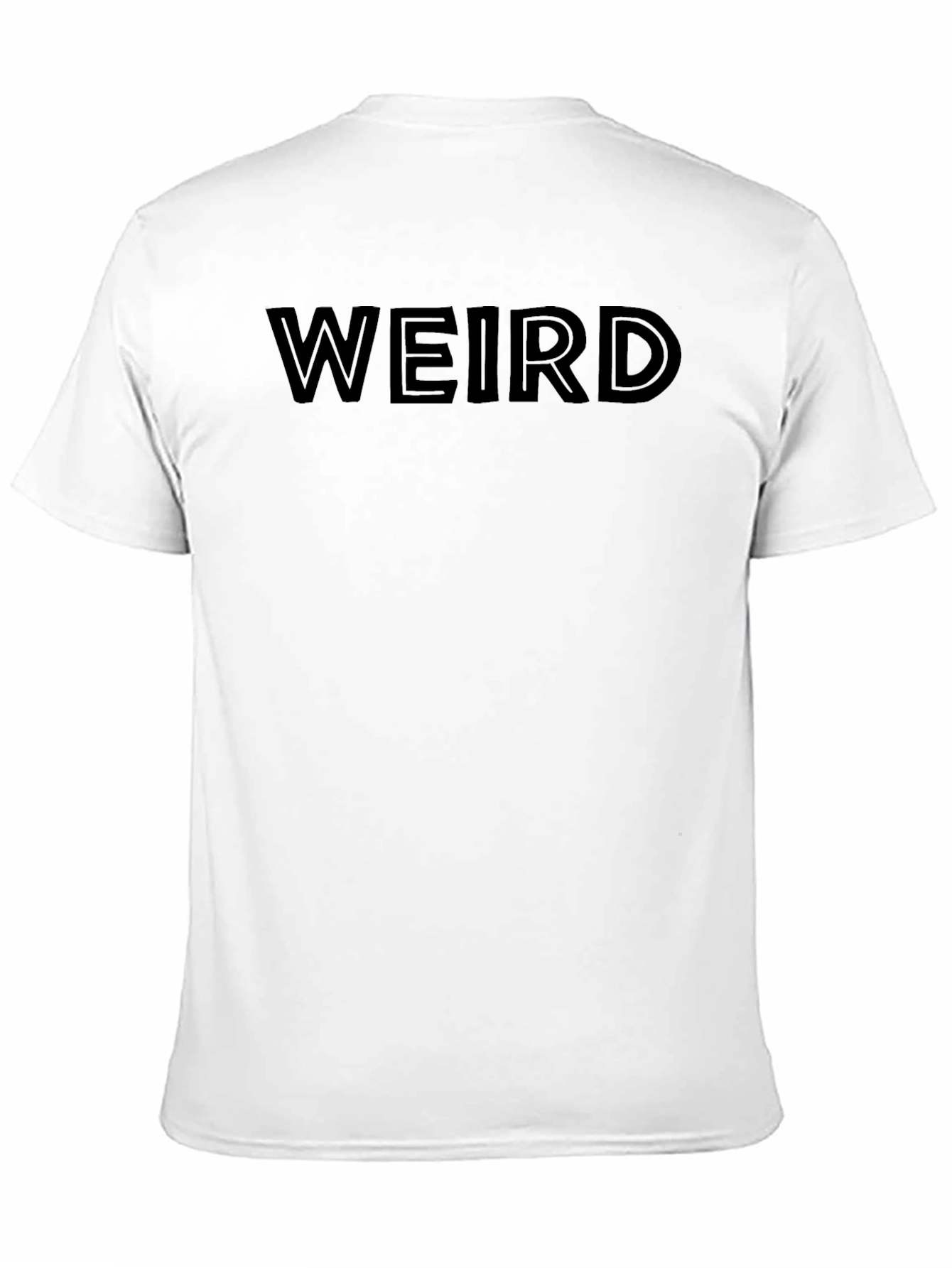Black Men's 'Weird' Black Graphic T-Shirt - Casual Style view 11