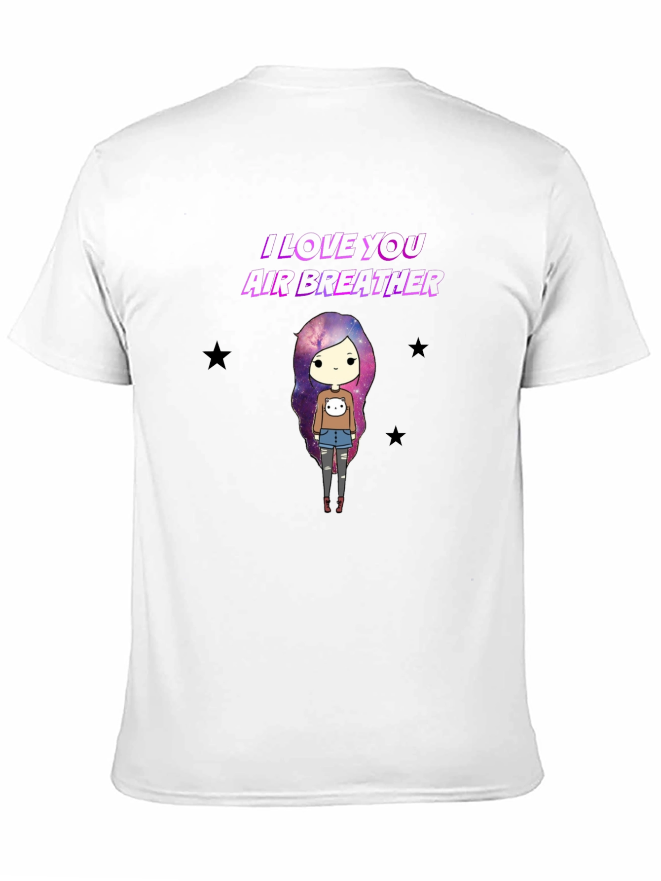 Black I Love You Air Breather Graphic T-Shirt view 11