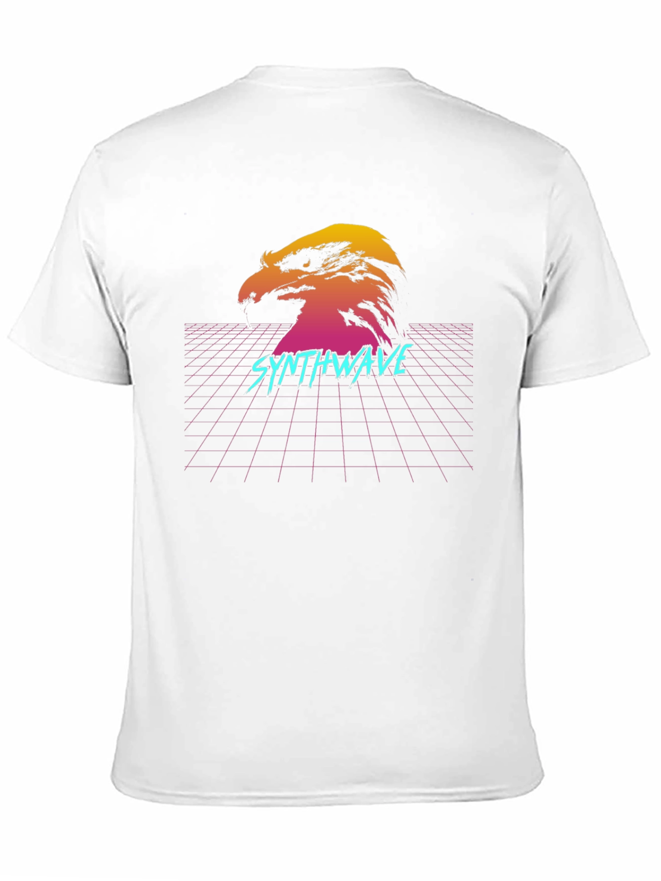 Black Synthwave Eagle Graphic T-Shirt - Retro Style view 11