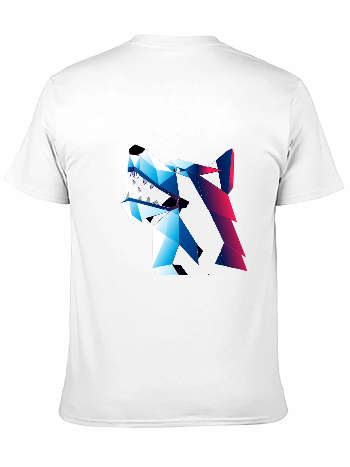 Black Geometric Wolf Graphic Tee - Modern Streetwear view 11