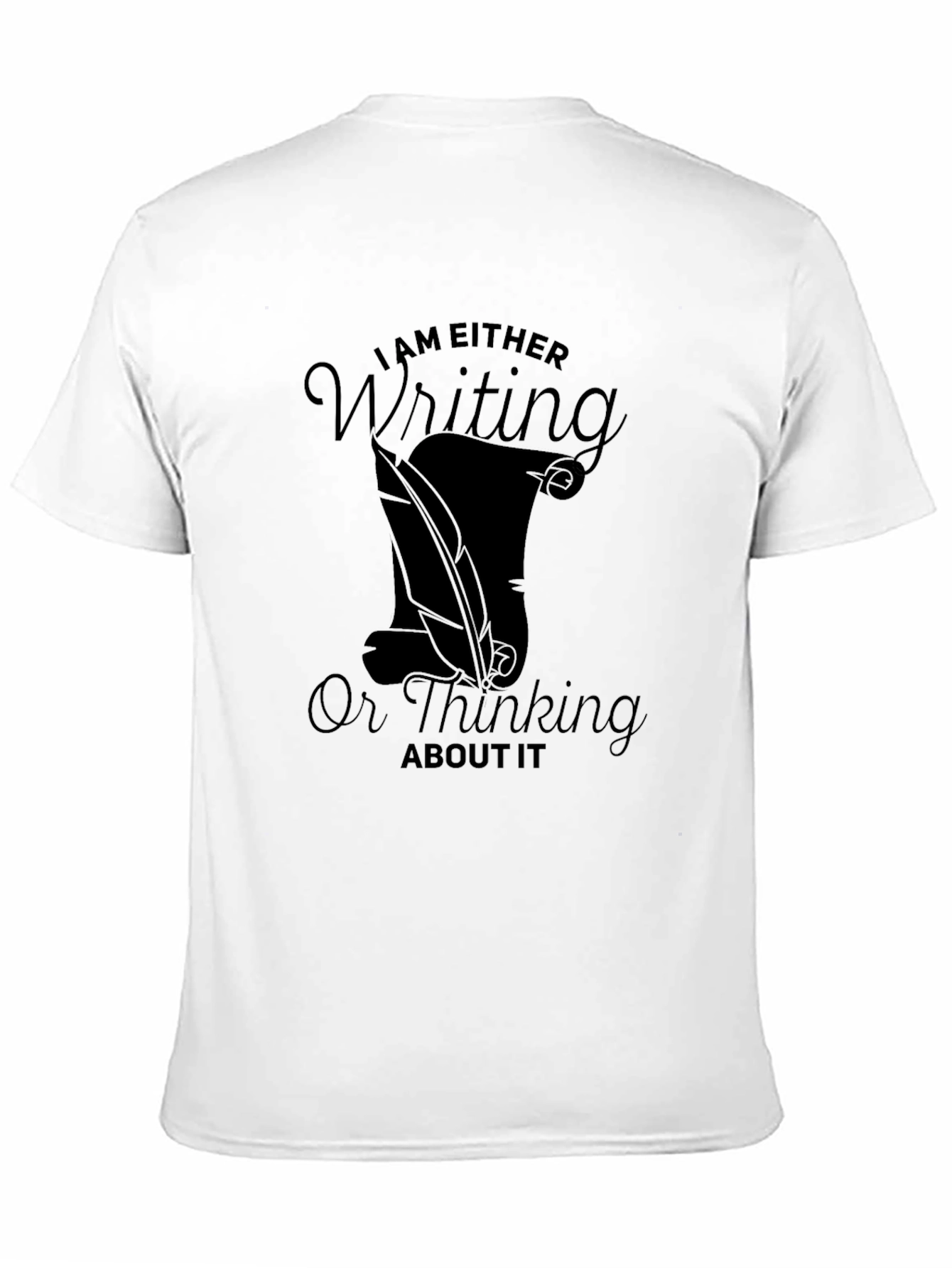 Black I am Either Writing T-Shirt view 11