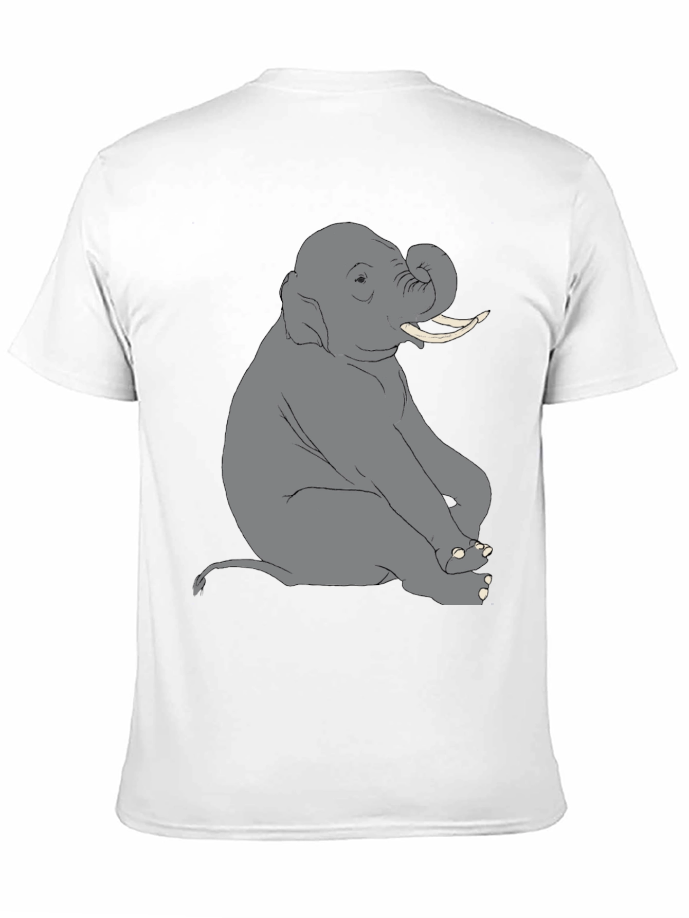 Black Elephant Graphic T-Shirt - Black Crew Neck Tee view 11