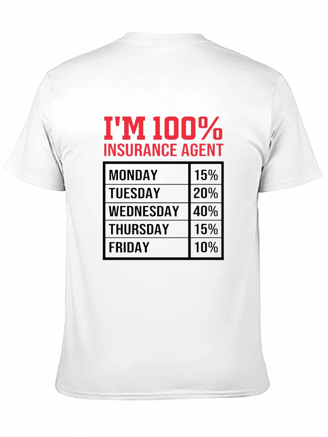 Black Funny Insurance Agent T-Shirt view 11