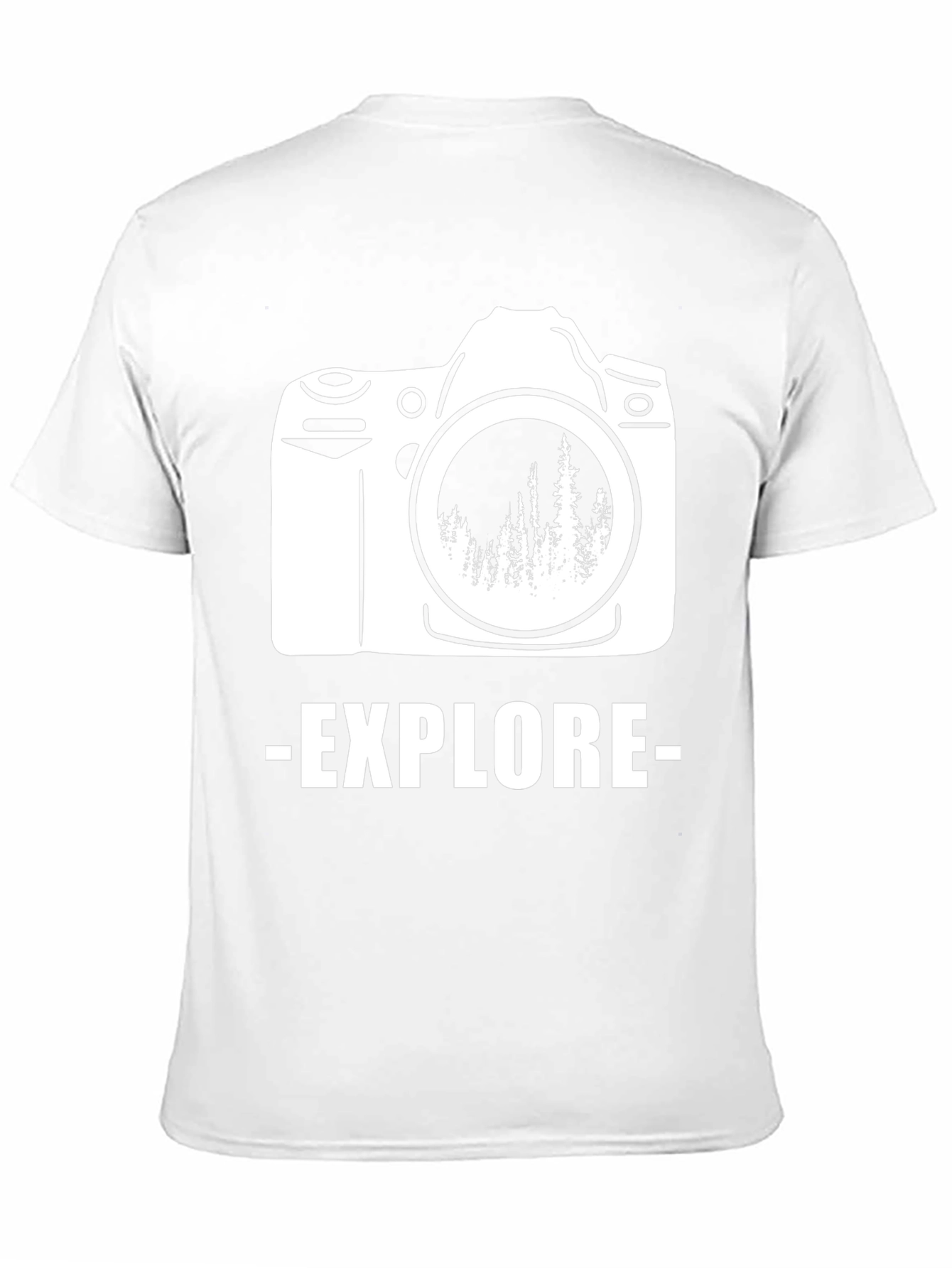 Black Explore Outdoors T-Shirt - Camera Design view 11