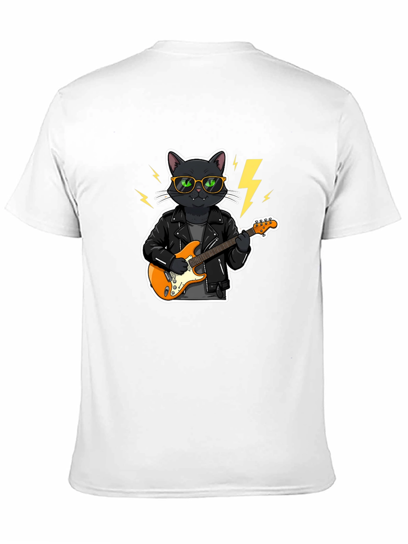 Black Cool Cat Rocker T-Shirt - Black view 11
