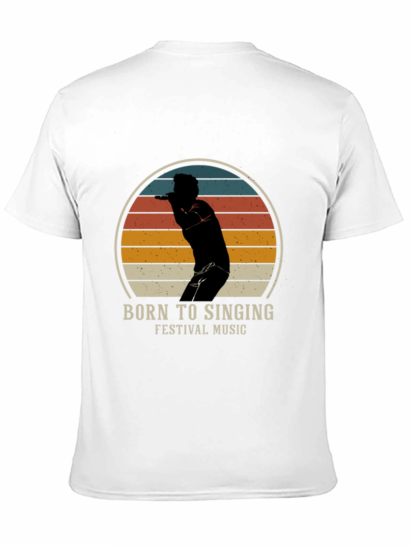 Black Born to Sing T-Shirt - Festival Music view 11
