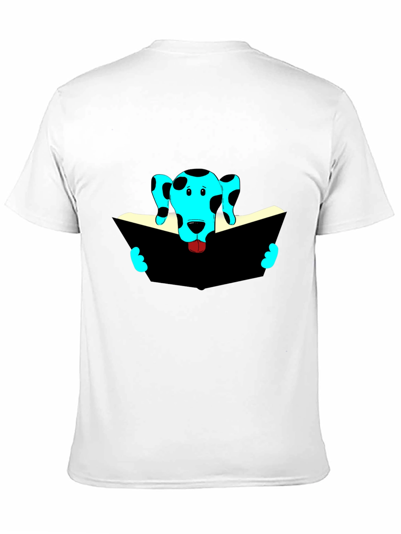 Black Dog Reading Black T-Shirt view 11