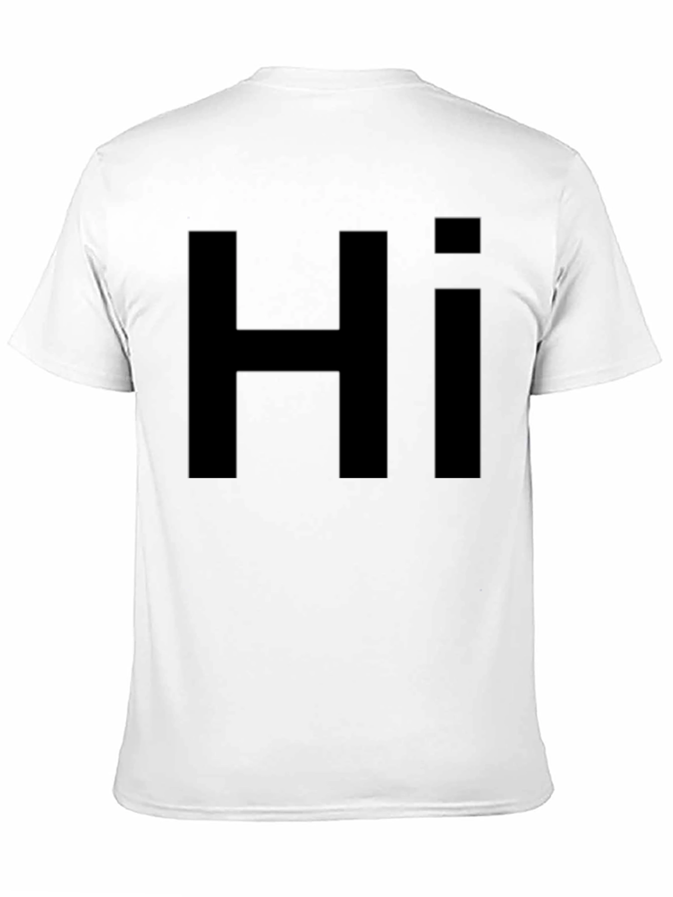 Black Black "Hi" Graphic T-Shirt - Casual Style view 11