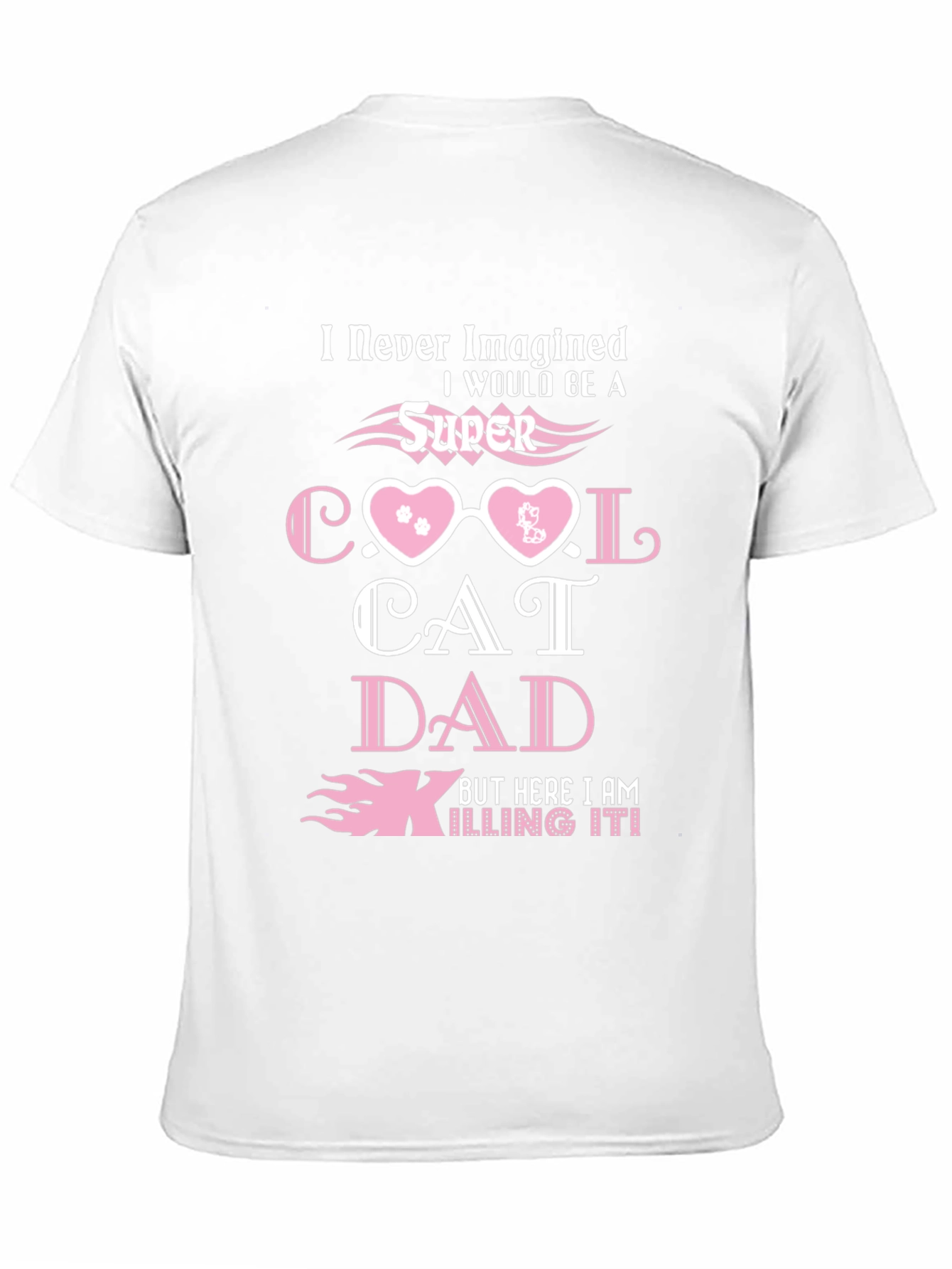 Black Super Cool Cat Dad T-Shirt view 11