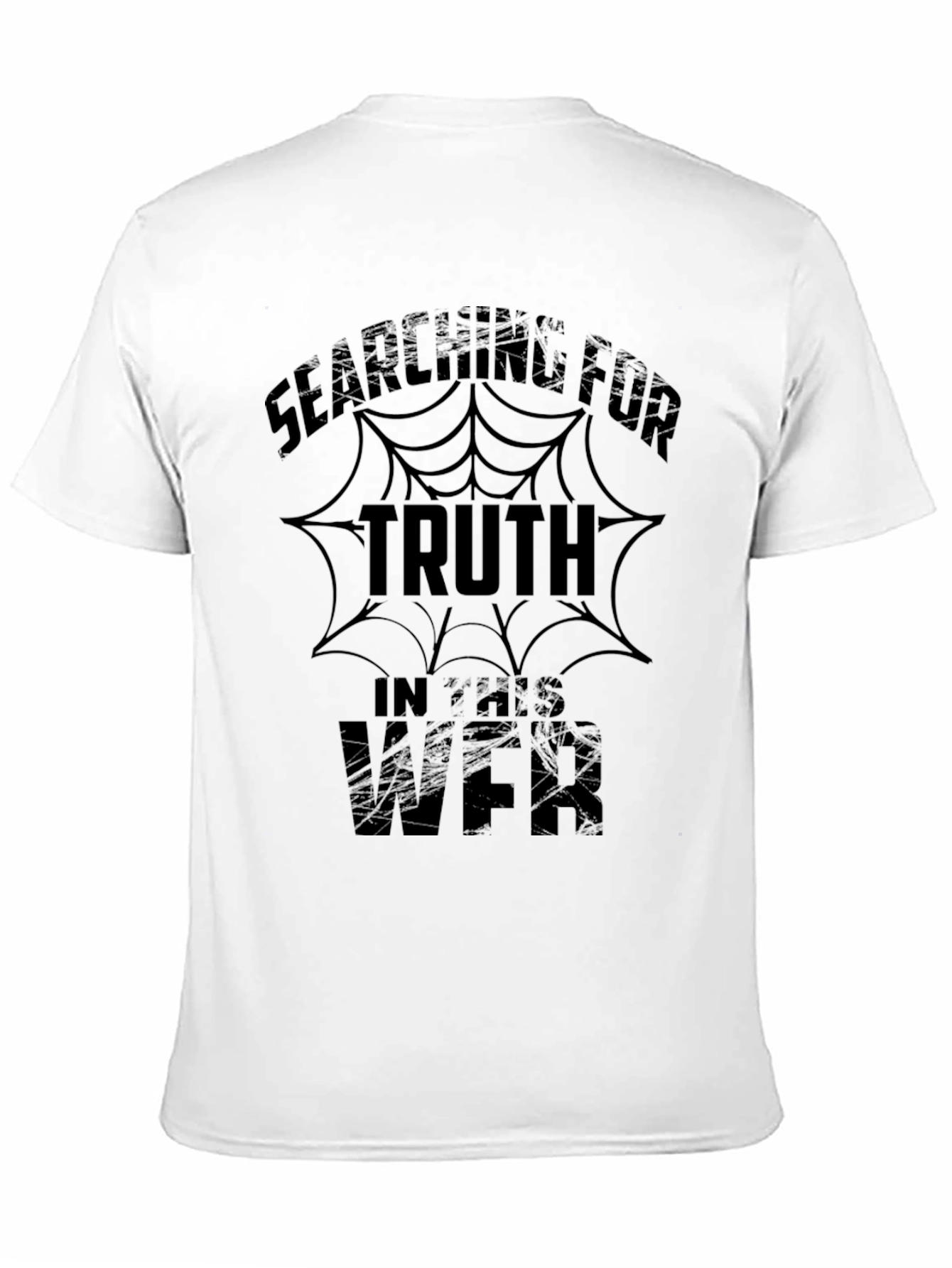 Black Searching For Truth Men's Black Graphic T-Shirt view 11