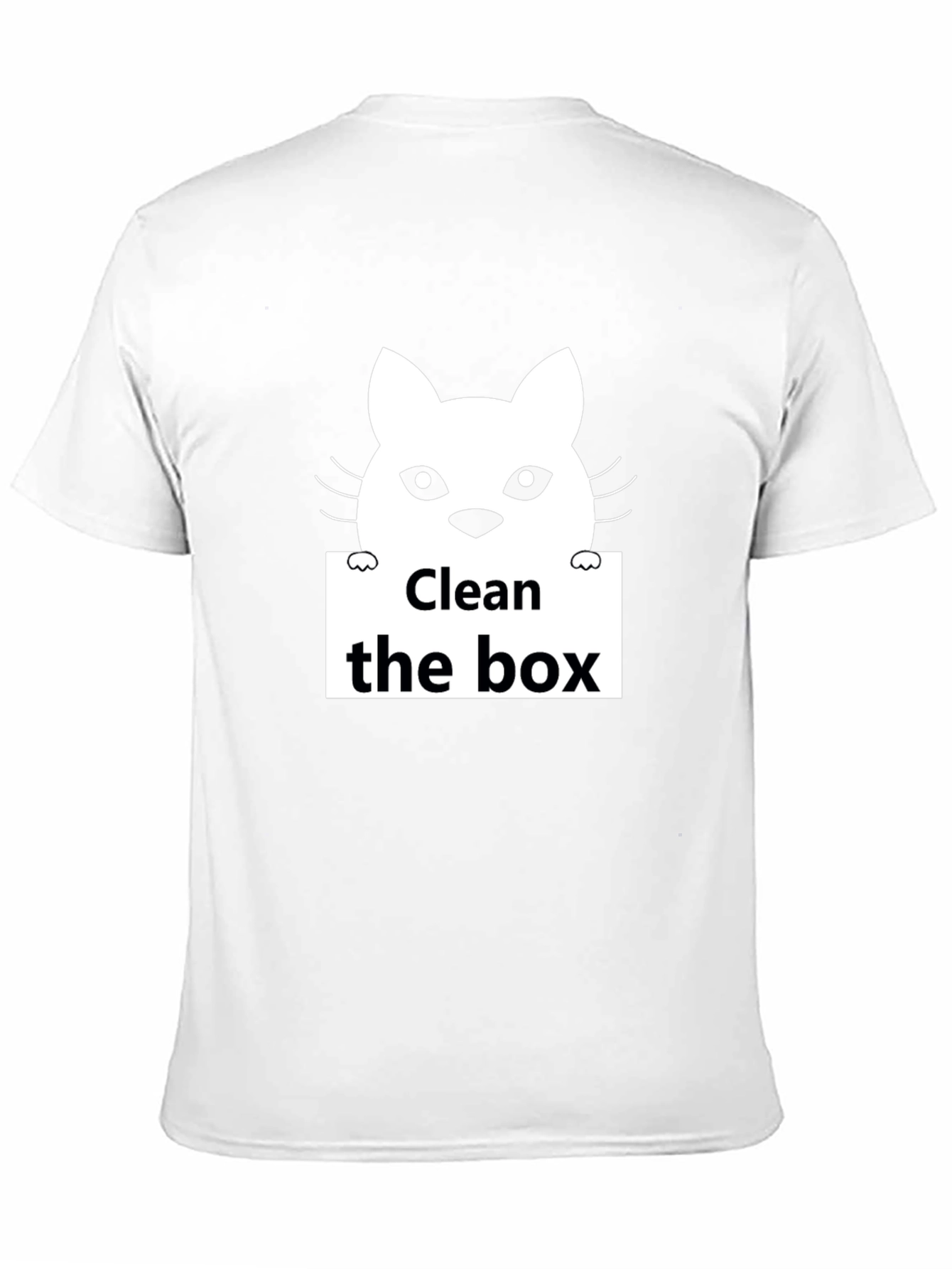 Black Clean the Box Cat Graphic Black T-Shirt view 11