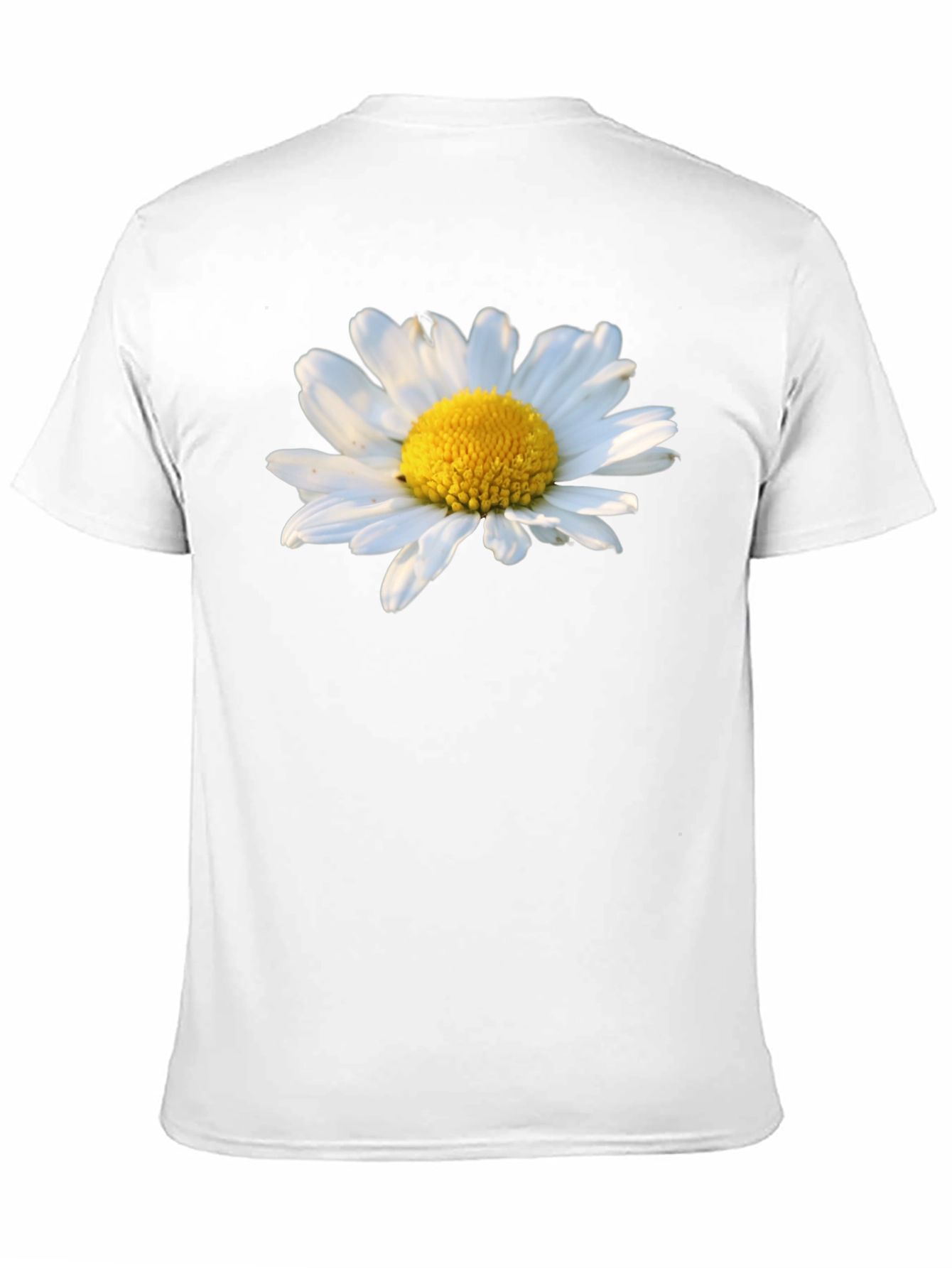 Black Daisy Flower Graphic Tee - Black Cotton T-Shirt view 11