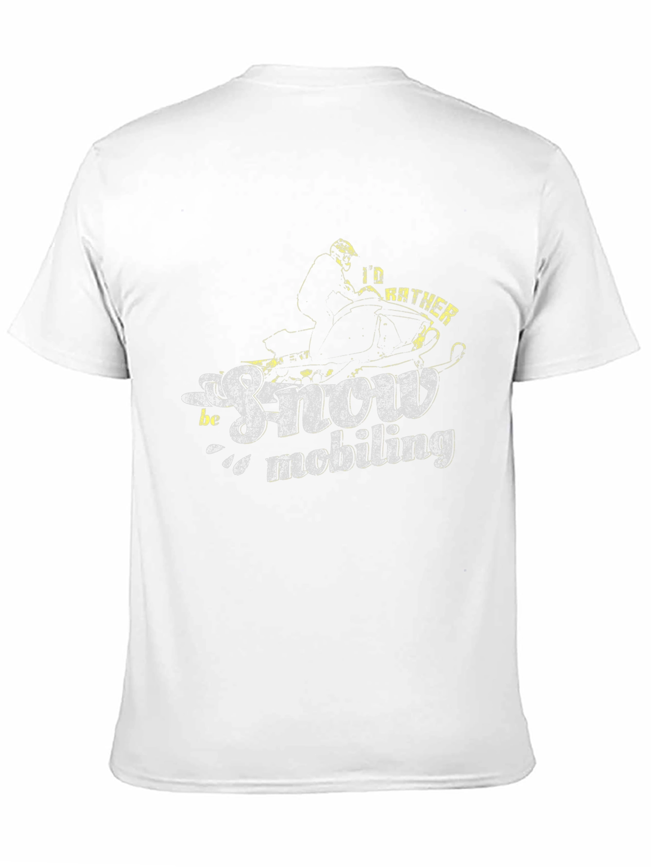 Black Snowmobiling T-Shirt - I'd Rather Be Snowmobiling! view 11