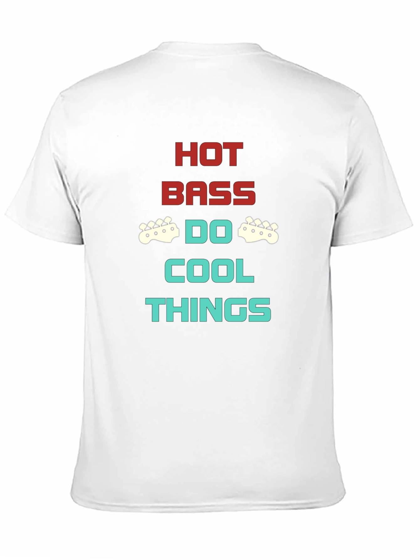Black Hot Bass Cool Things Graphic Tee - Black Crew Neck T-Shirt view 11