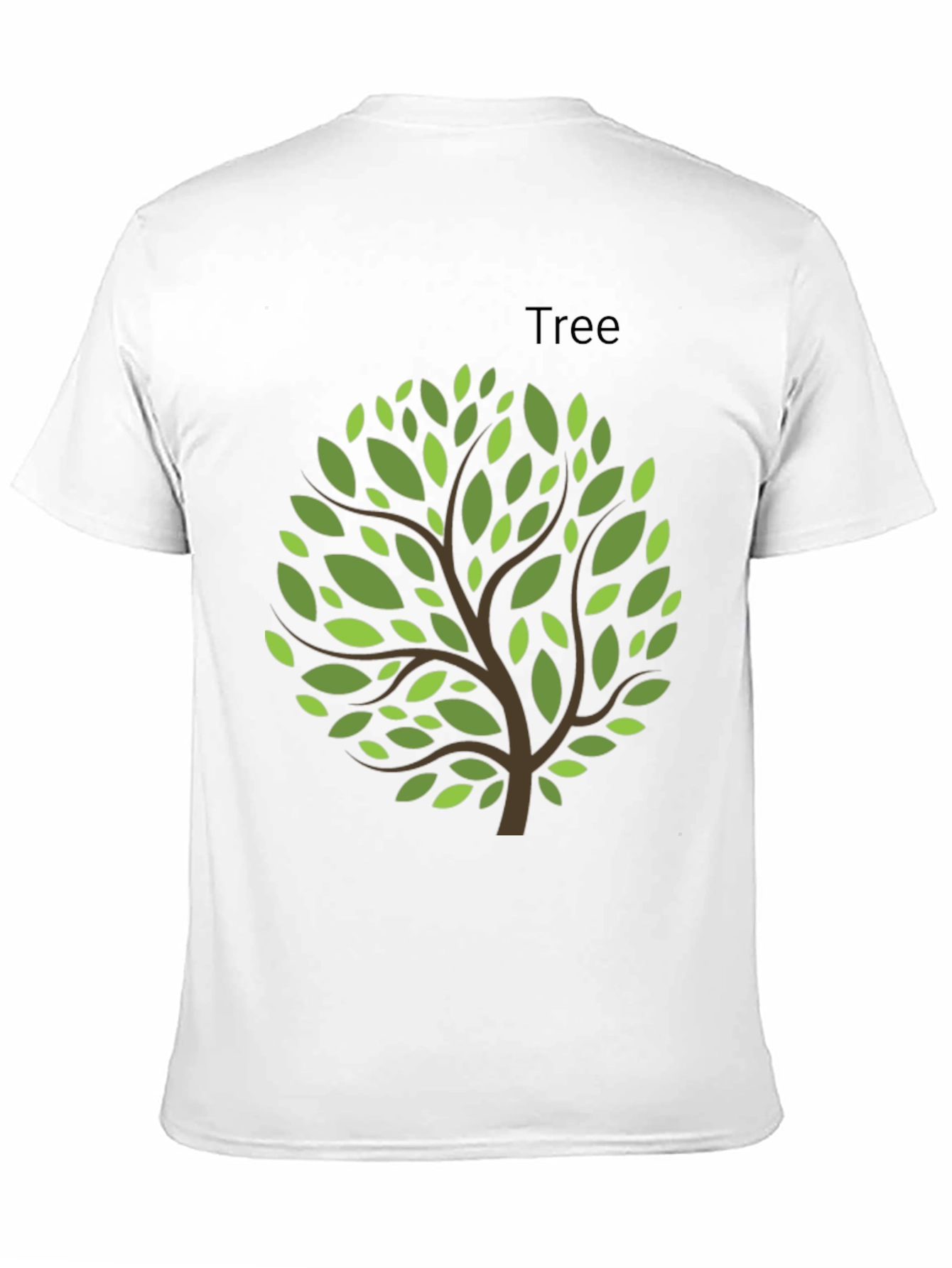 Black Nature Inspired Tree Graphic Tee - Black view 11