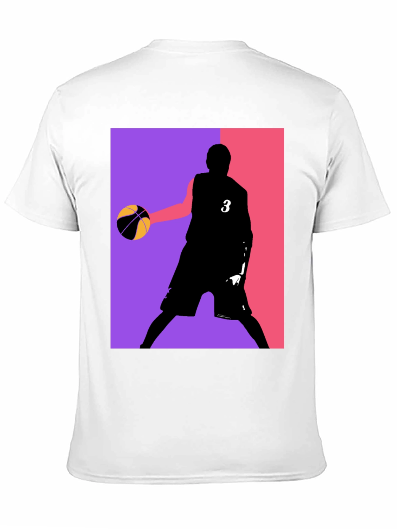 Black Basketball Player Graphic Tee - Black Cotton Blend view 11