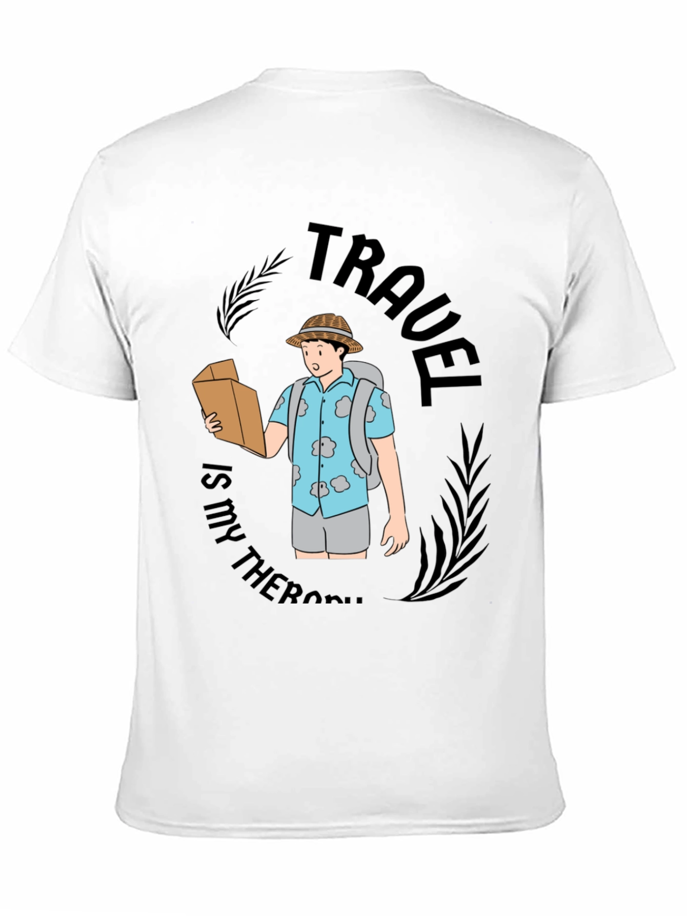 Black Travel is My Therapy Graphic Tee view 11