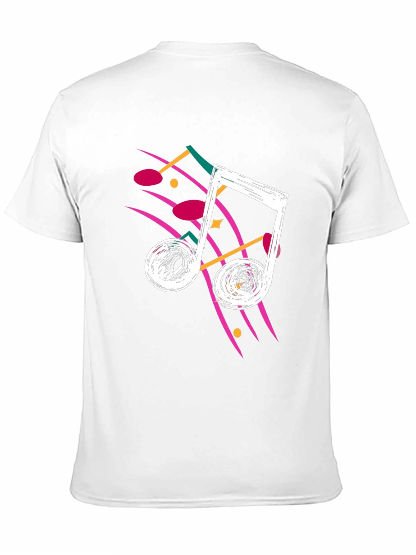 Black Retro 80s Music Note Graphic T-Shirt view 11