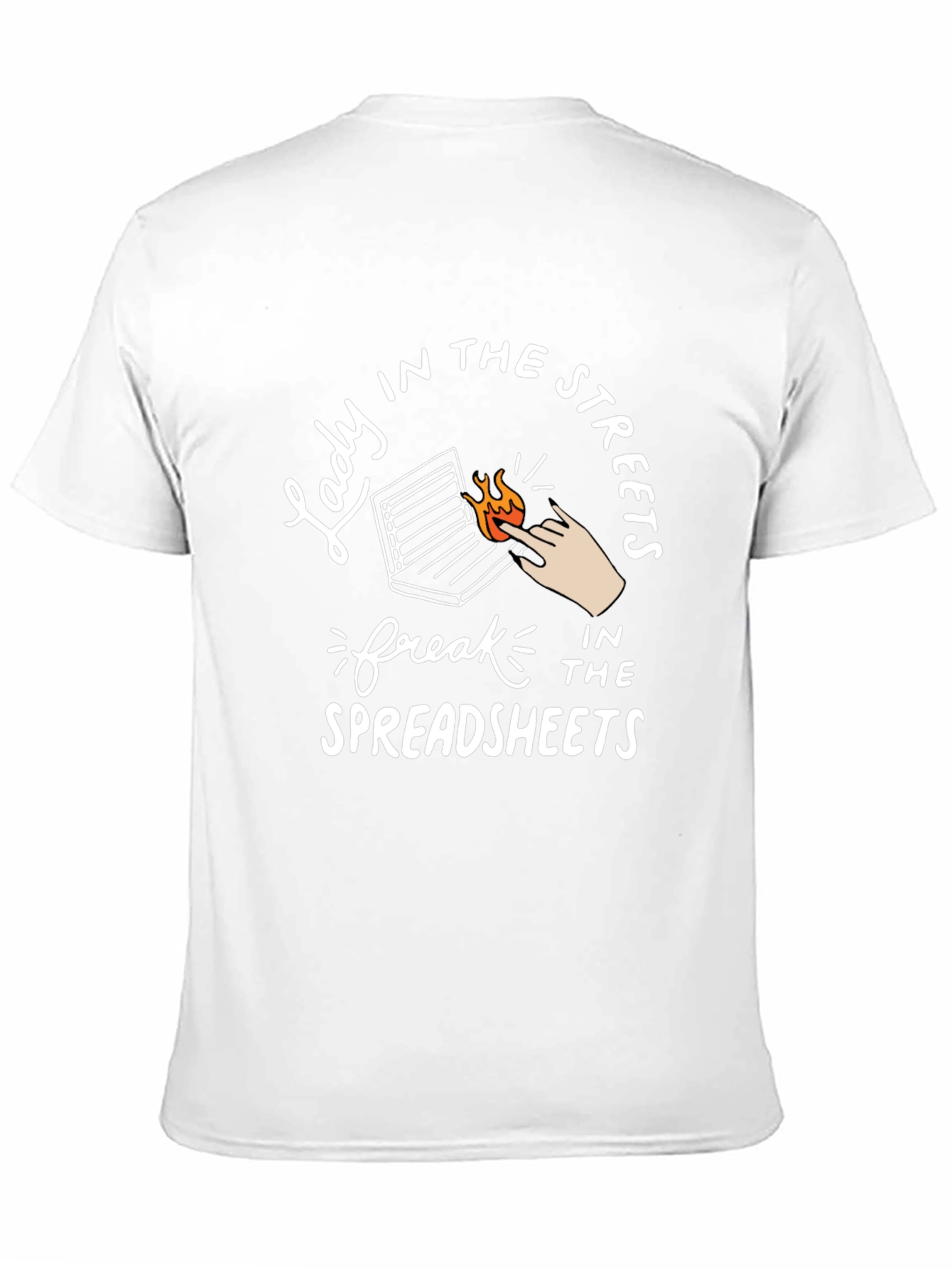 Black Lady in the Streets, Freak in Spreadsheets Black T-Shirt view 11