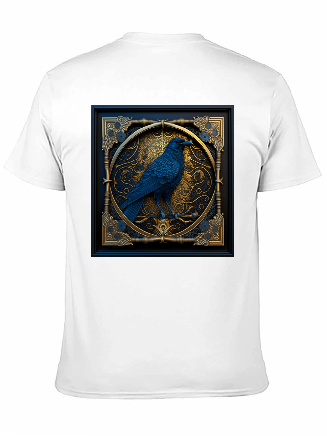 Black Raven Framed Graphic Tee - Gothic Style view 11
