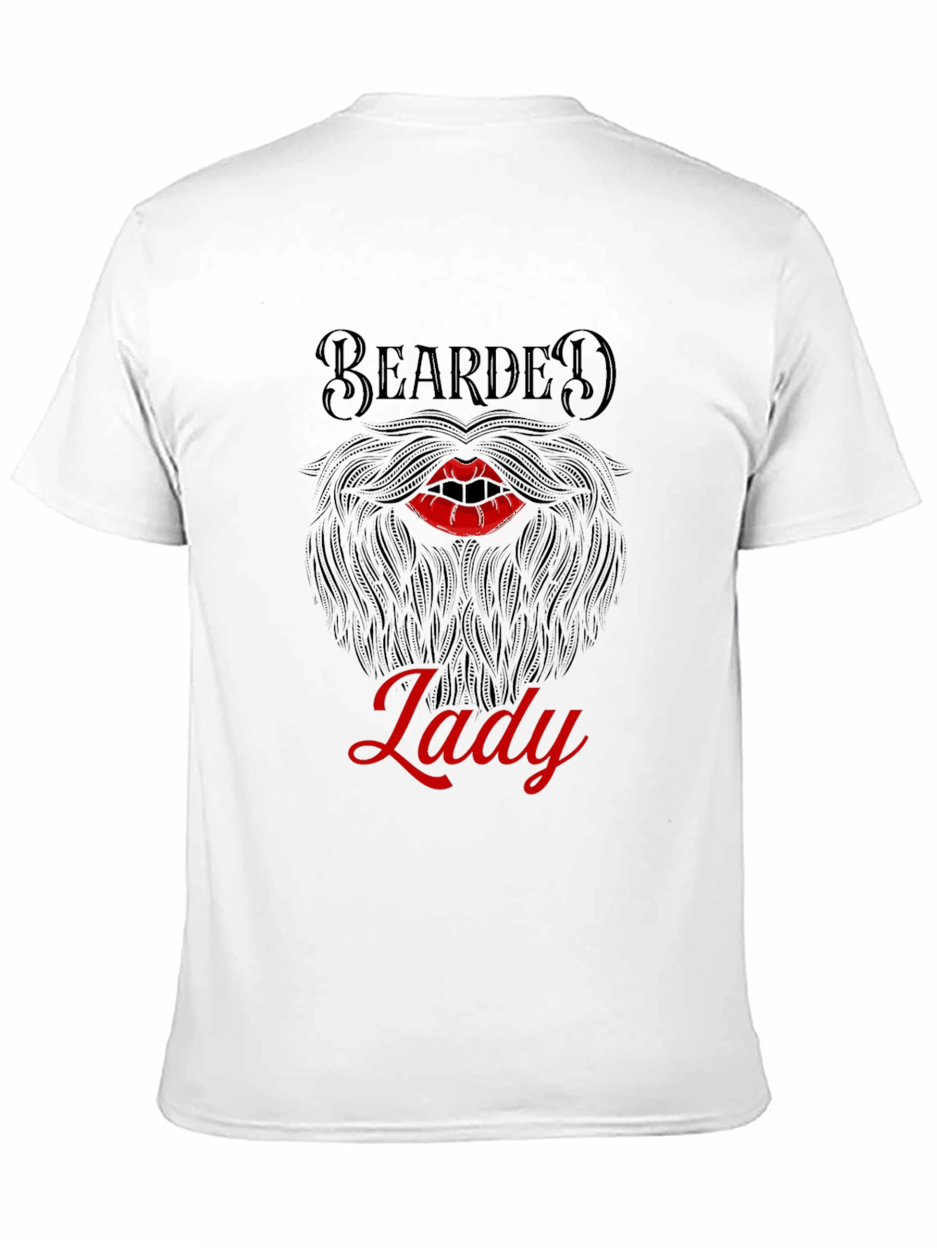 Black Bearded Lady Graphic Tee - Unisex Novelty Shirt view 11