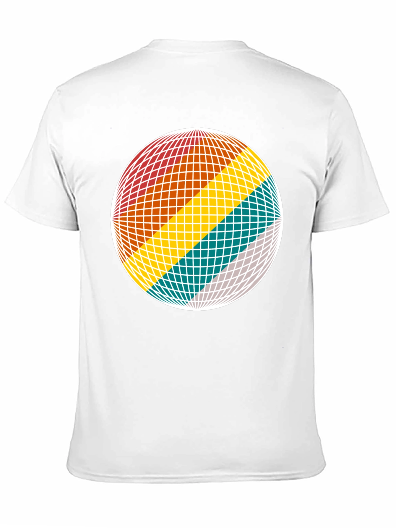 Black Retro Sphere Graphic Tee - Black Cotton Blend view 11