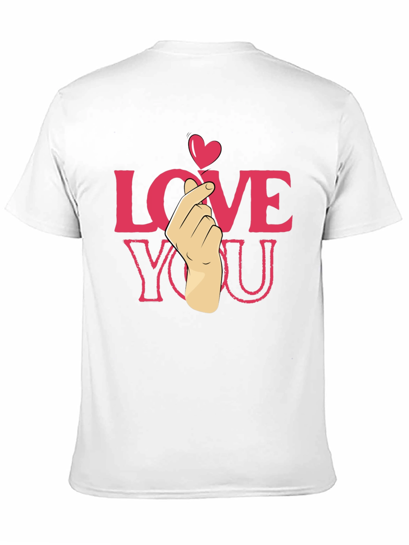 Black Love You Heart Finger T-Shirt - Cute & Trendy view 11