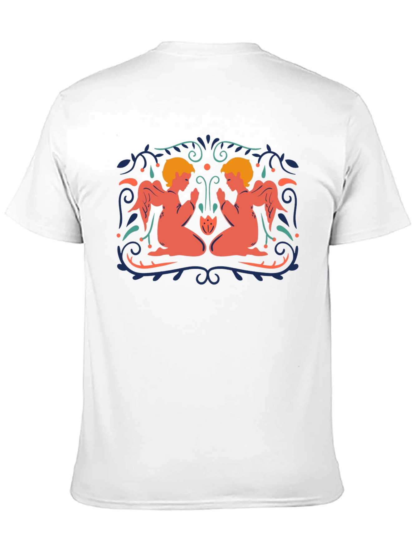 Black Angelic Twins Black T-Shirt view 11