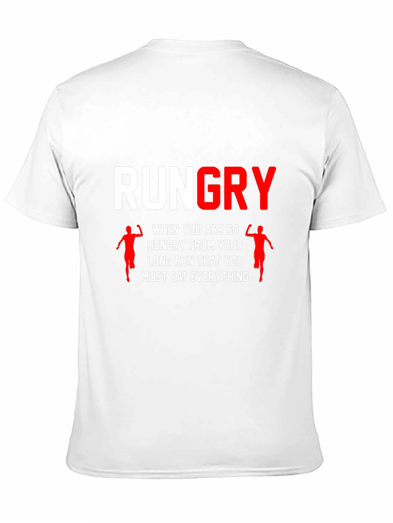 Black Rungry Men's Black Graphic Tee: Runner's Hunger! view 11