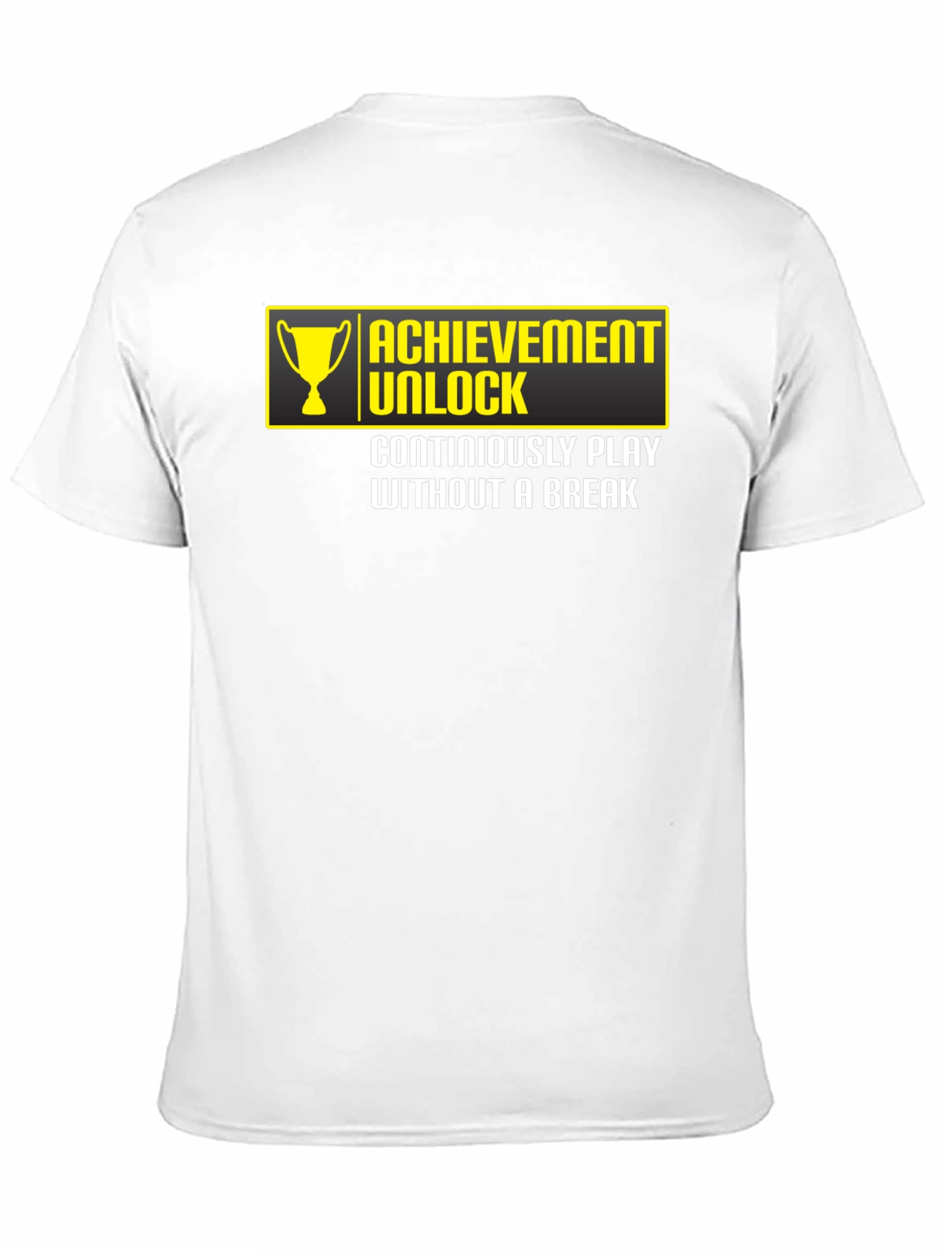 Black Achievement Unlocked Gamer T-Shirt - Play Without a Break view 11