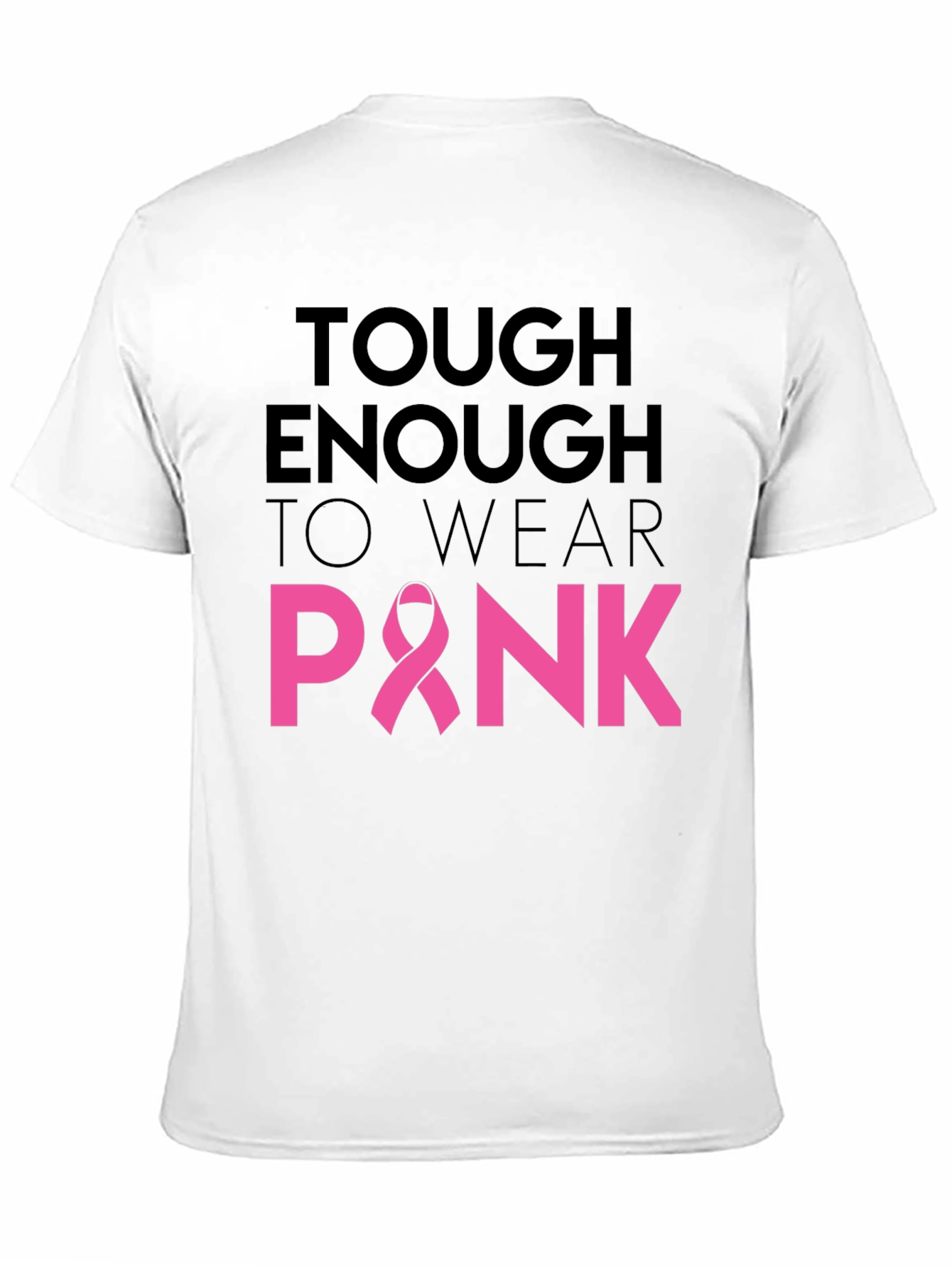 Black Tough Enough To Wear Pink Ribbon T-Shirt view 11